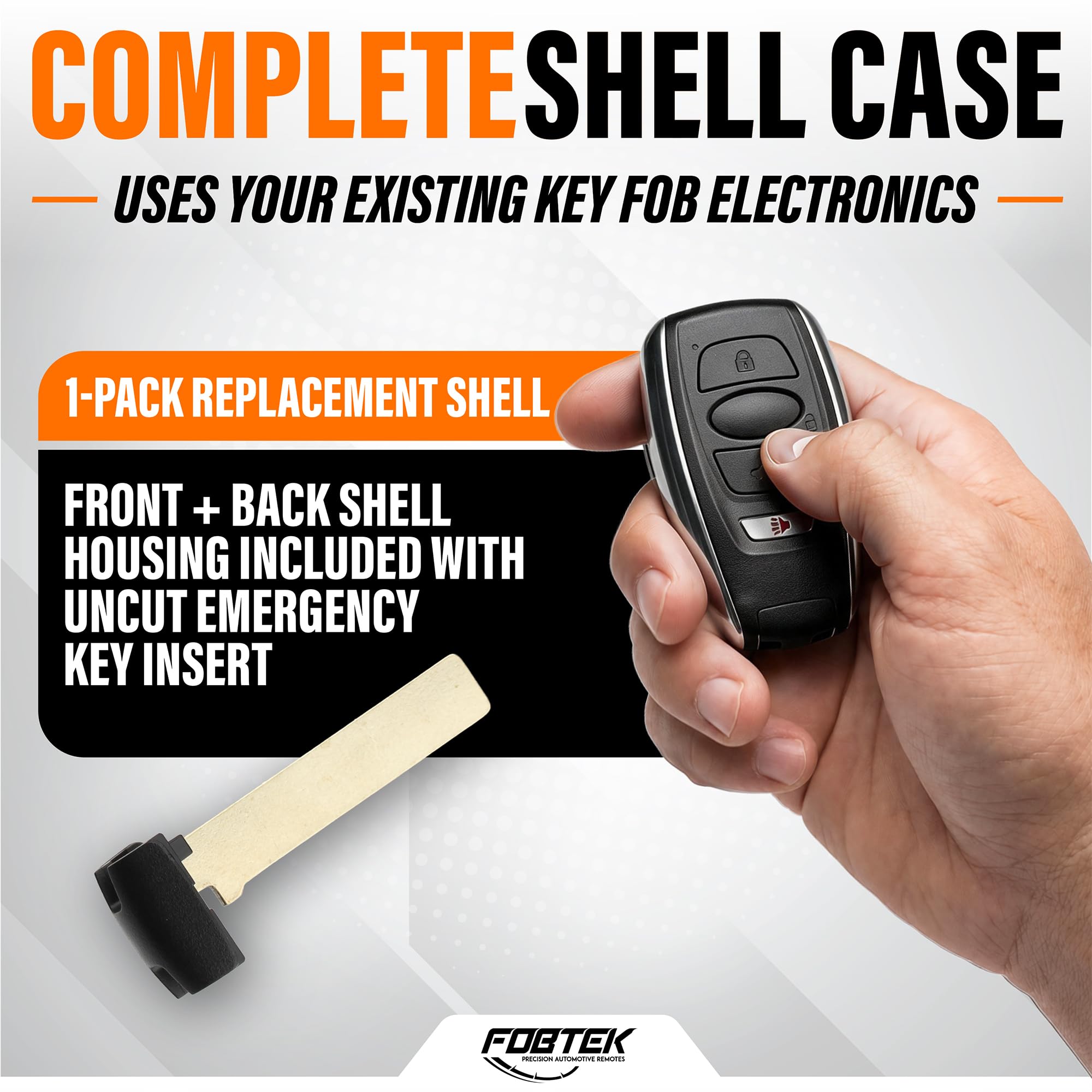 FOBTEK Smart Key Fob Shell Case for Subaru HYQ14AHC, 4-Button