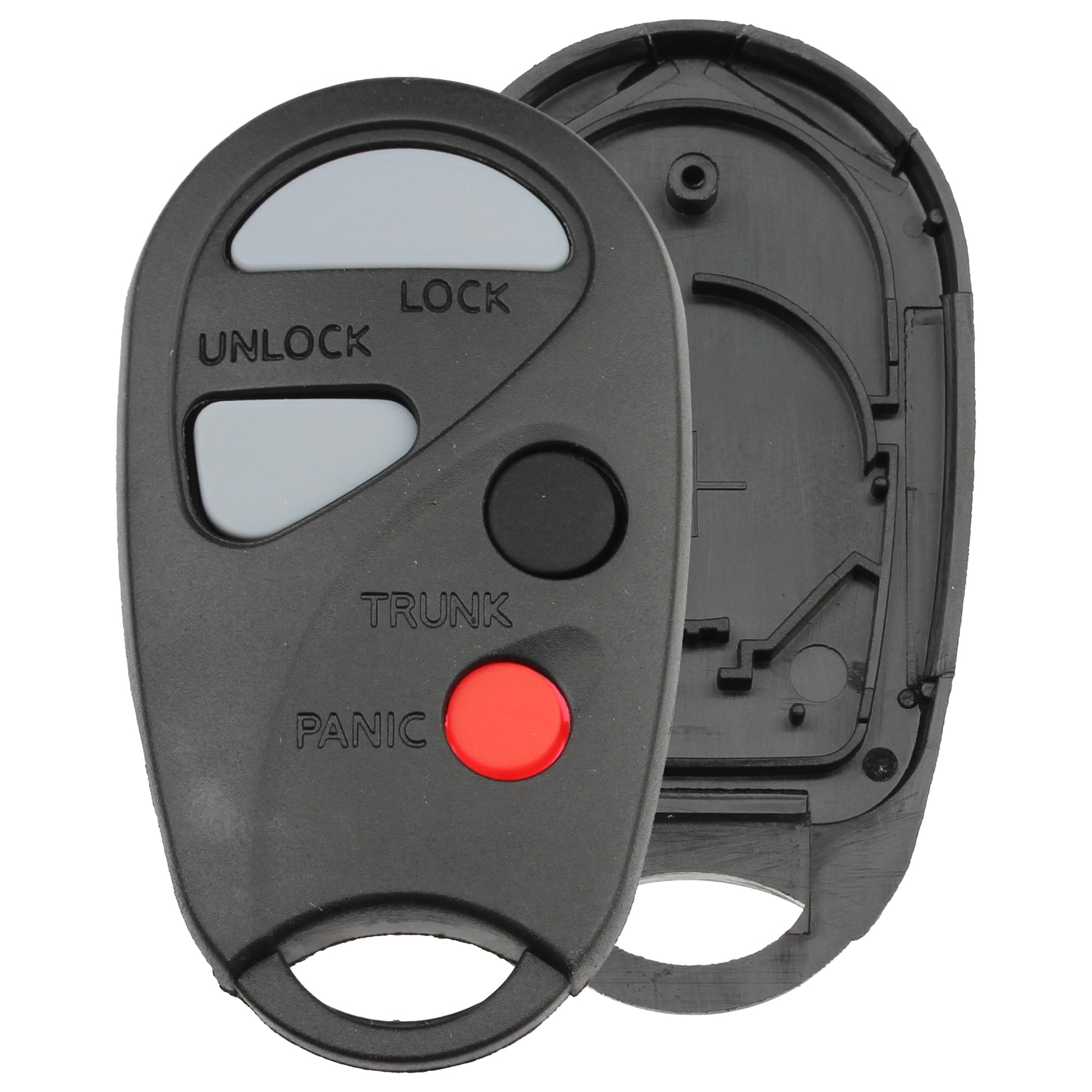 FOBTEK Key Fob Shell Case & Button Pad for Nissan NHVBU427, 4-Button
