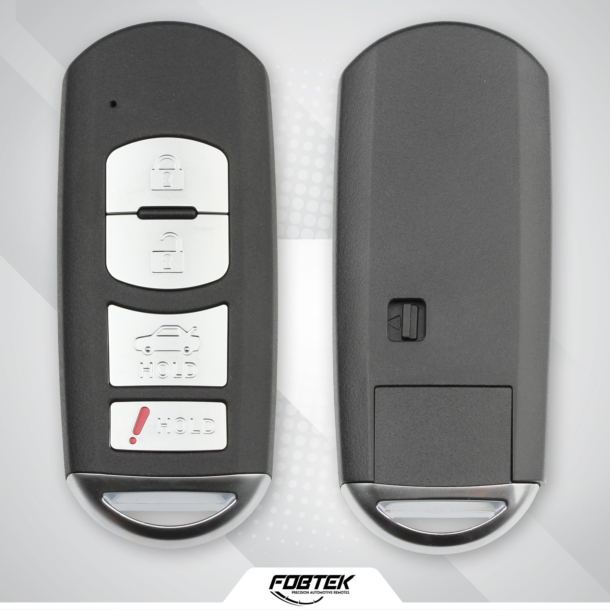 FOBTEK Smart Key Fob Shell Case & Button Pad for Mazda WAZSKE13D01