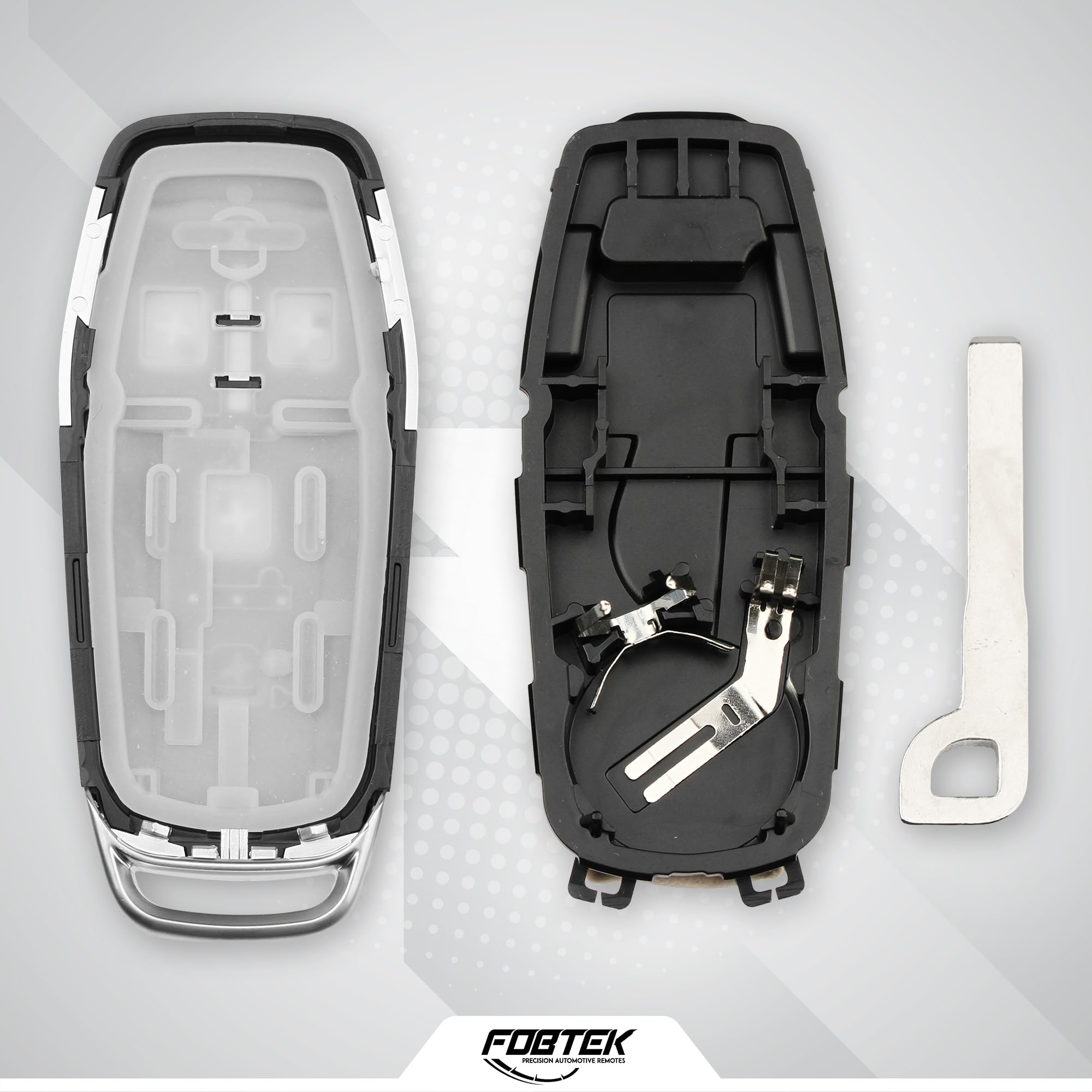 FOBTEK Smart Key Fob Shell Case for Ford Lincoln M3N-A2C31243800, 4-Button