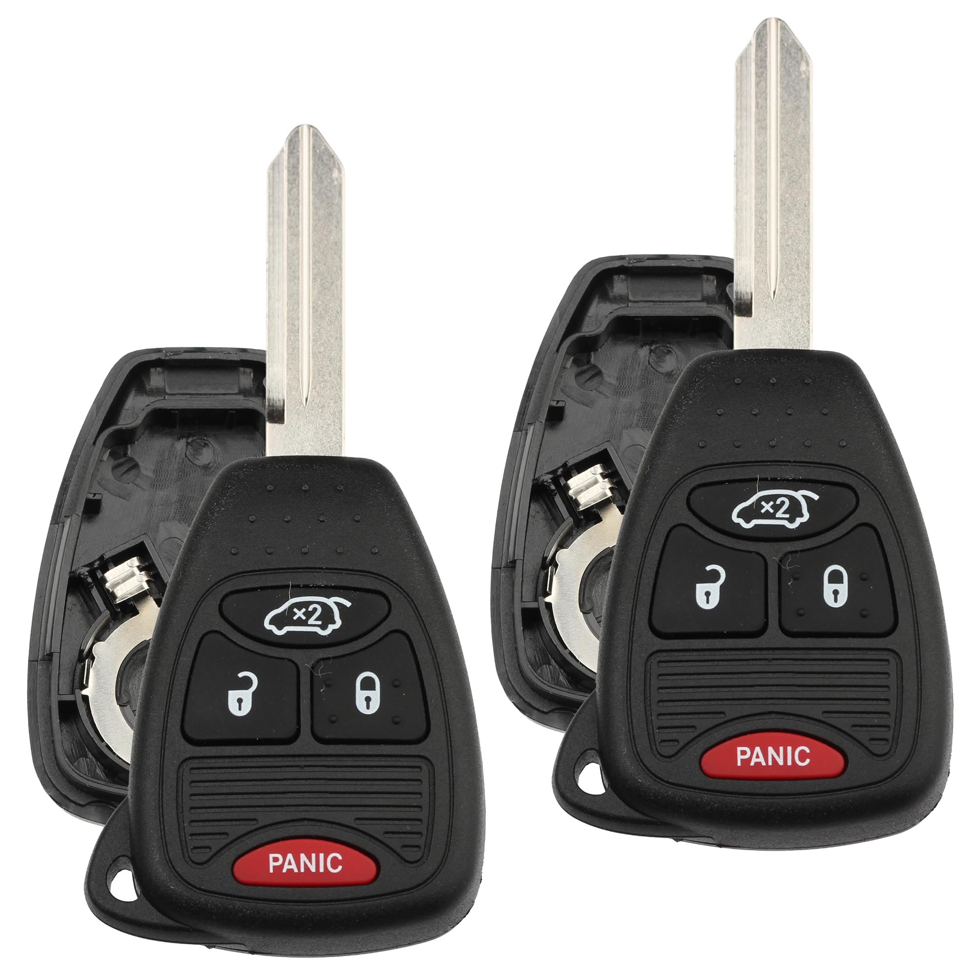 Key Fob Shell for Chrysler Dodge Jeep – OHT692427AA OHT692713AA M3N5WY72XX, 4-Button