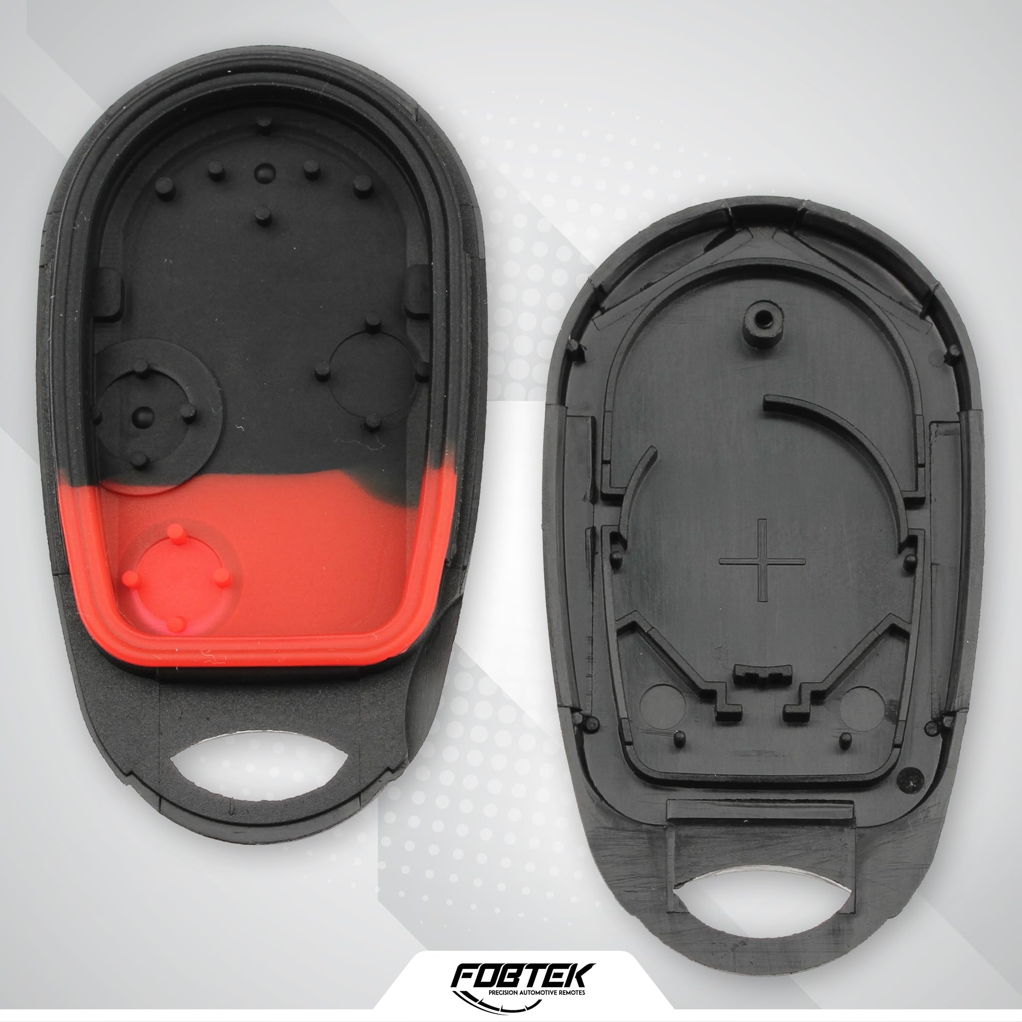 FOBTEK Key Fob Shell Case & Button Pad for Nissan NHVBU427, 4-Button