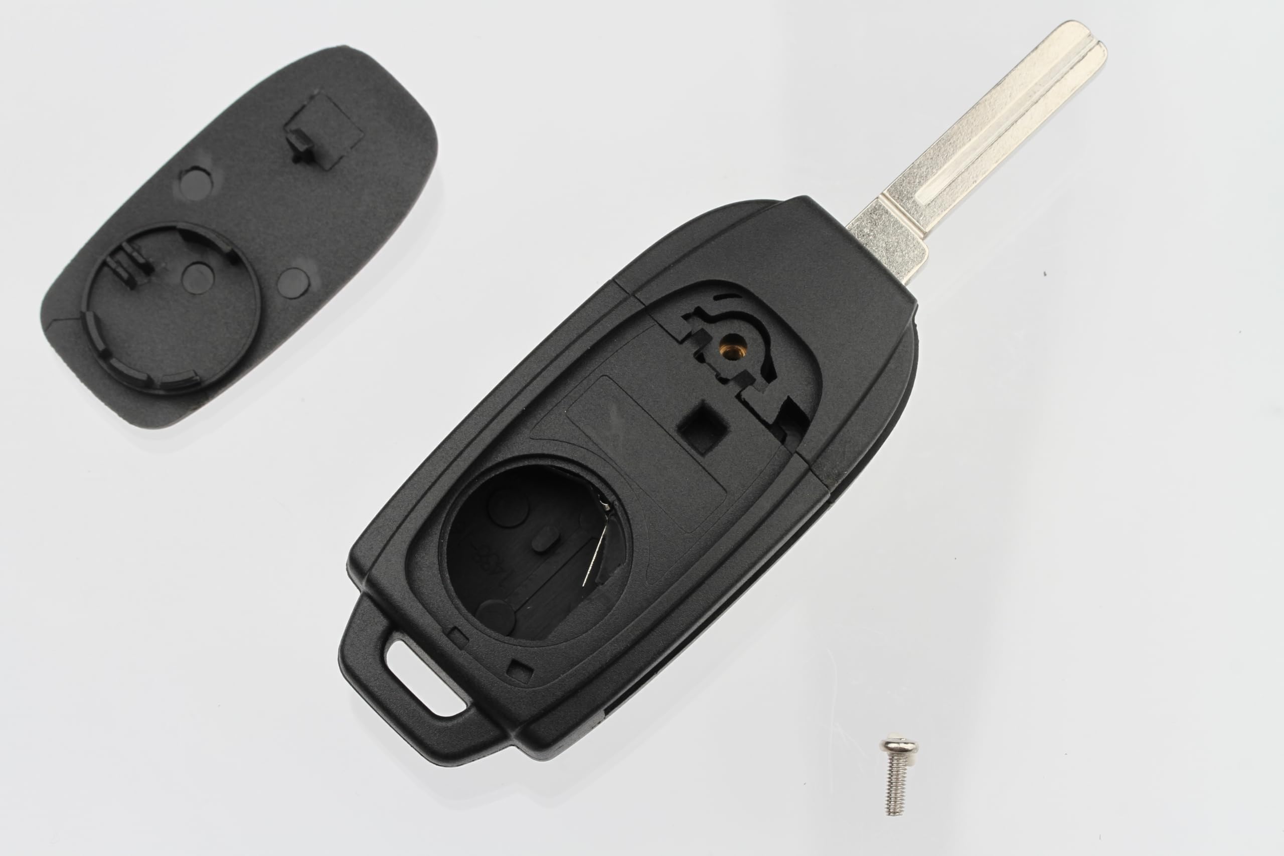 FOBTEK Flip Key Fob Shell Case & Button Pad for Volvo LQNP2T-APU, 5-Button