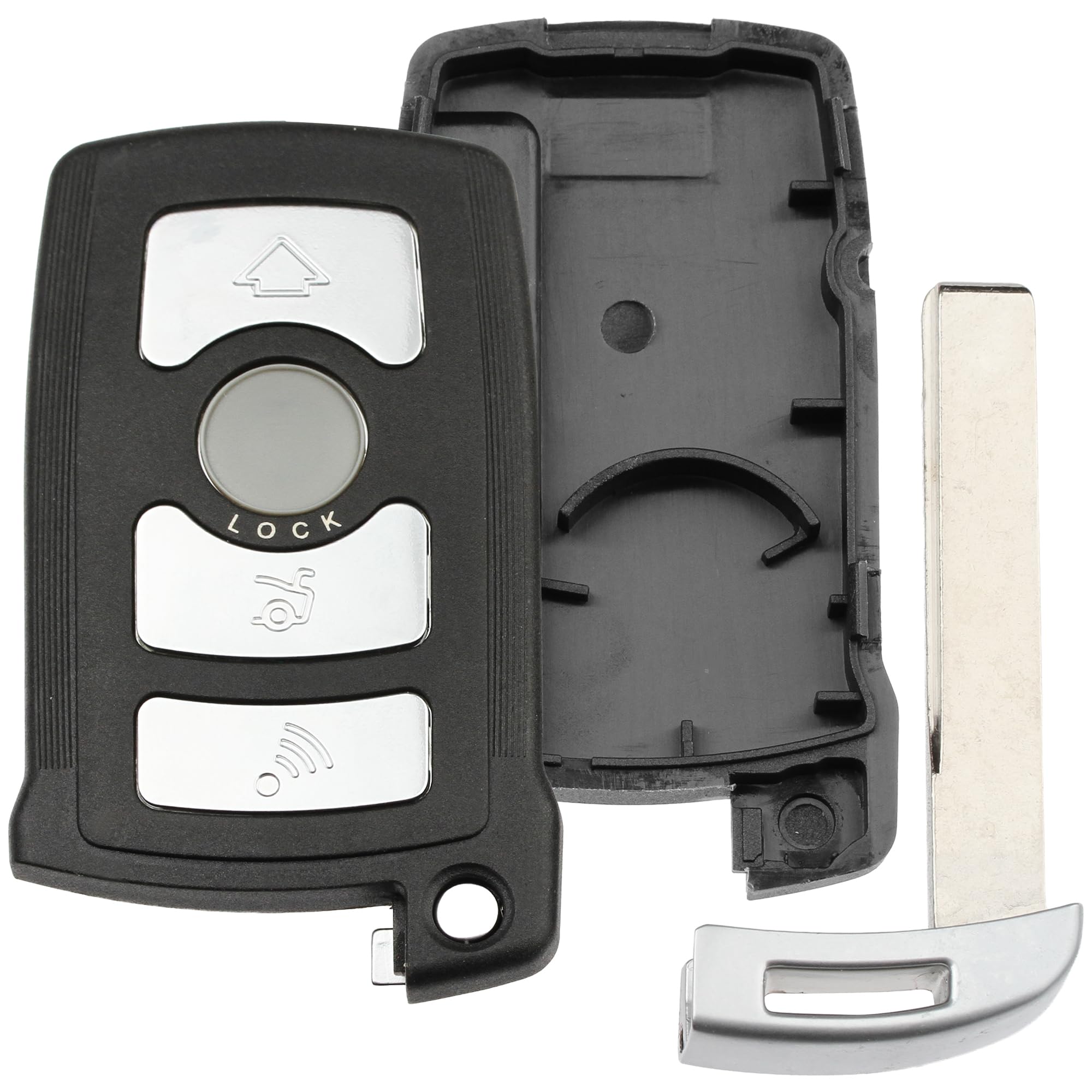 FOBTEK Smart Key Fob Shell Case for BMW LX8766S, 4-Button