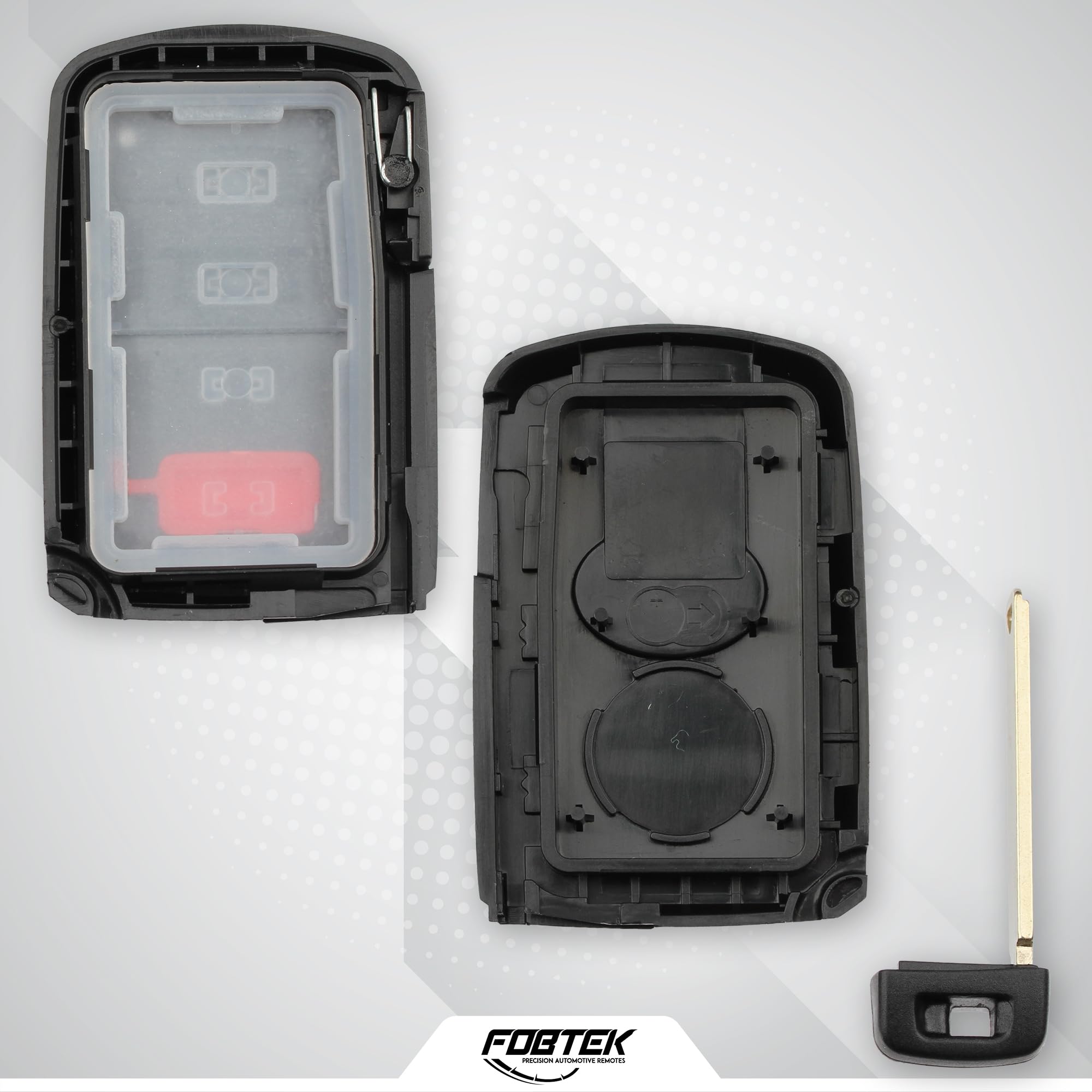 FOBTEK Smart Key Fob Shell Case for Toyota HYQ14FBA, 3-Button