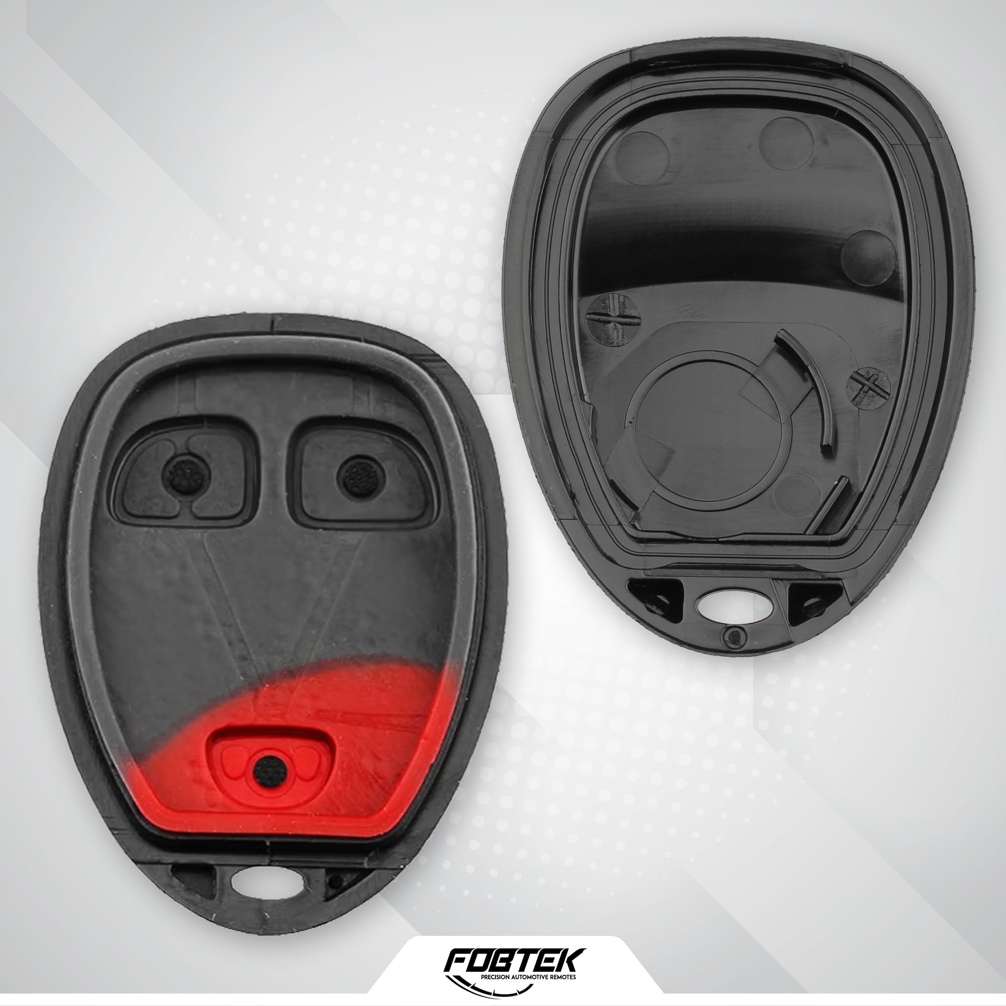 FOBTEK Key Fob Shell Case & Button Pad for Chevy GMC Cadillac OUC60270