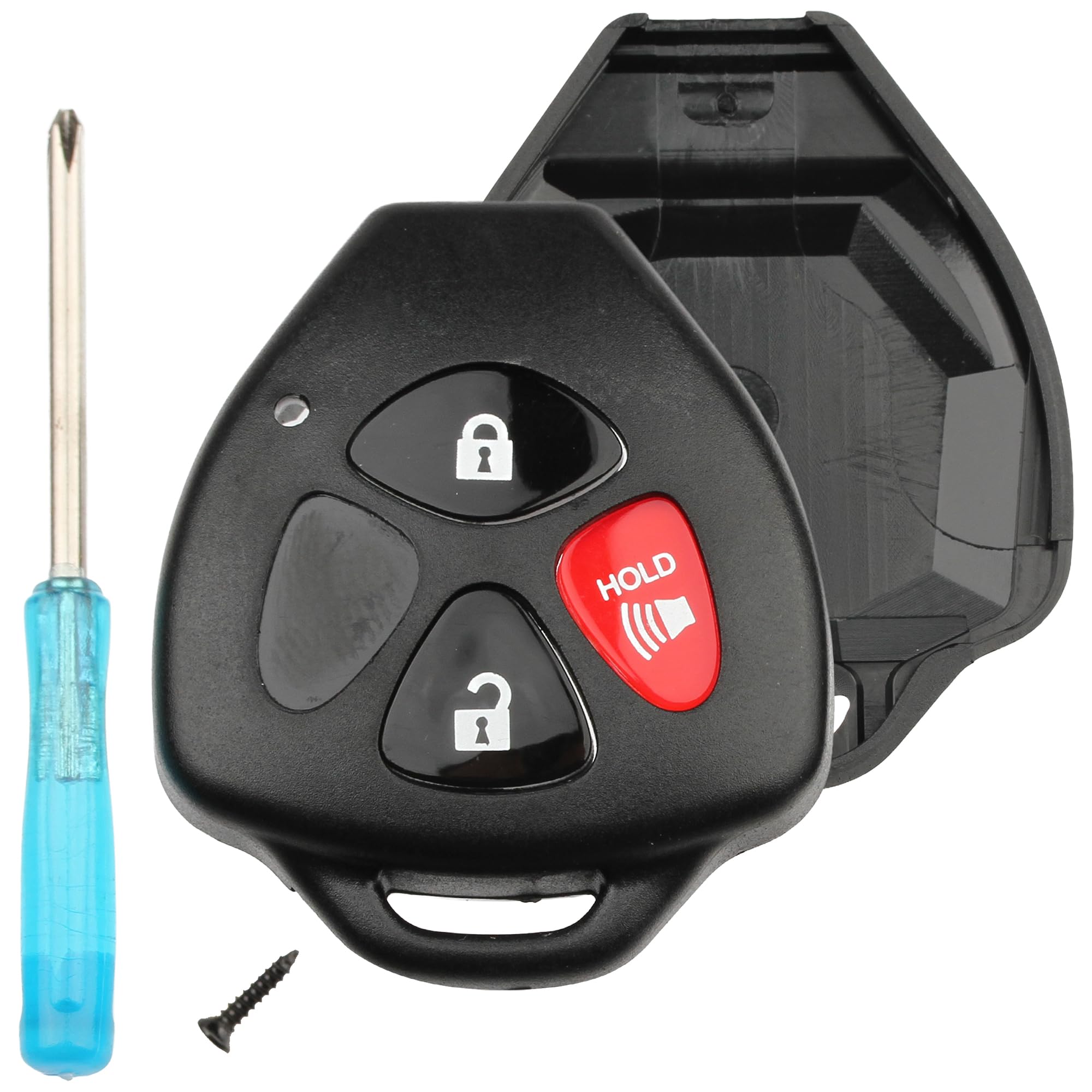 FOBTEK Key Fob Shell Case for Toyota Pontiac Scion HYQ12BBY, 3-Button