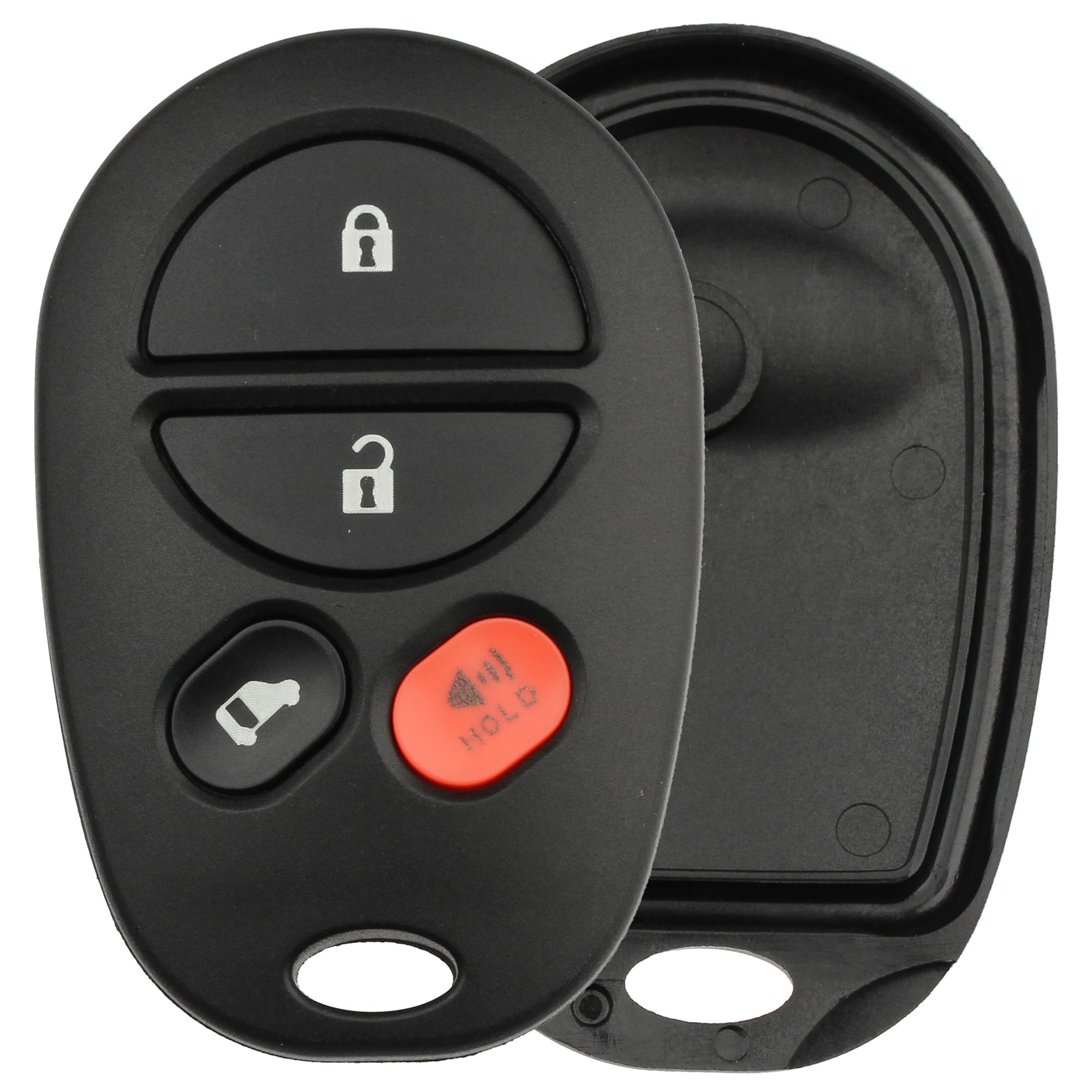 FOBTEK Key Fob Shell Case & Button Pad for Toyota Sienna, GQ43VT20T
