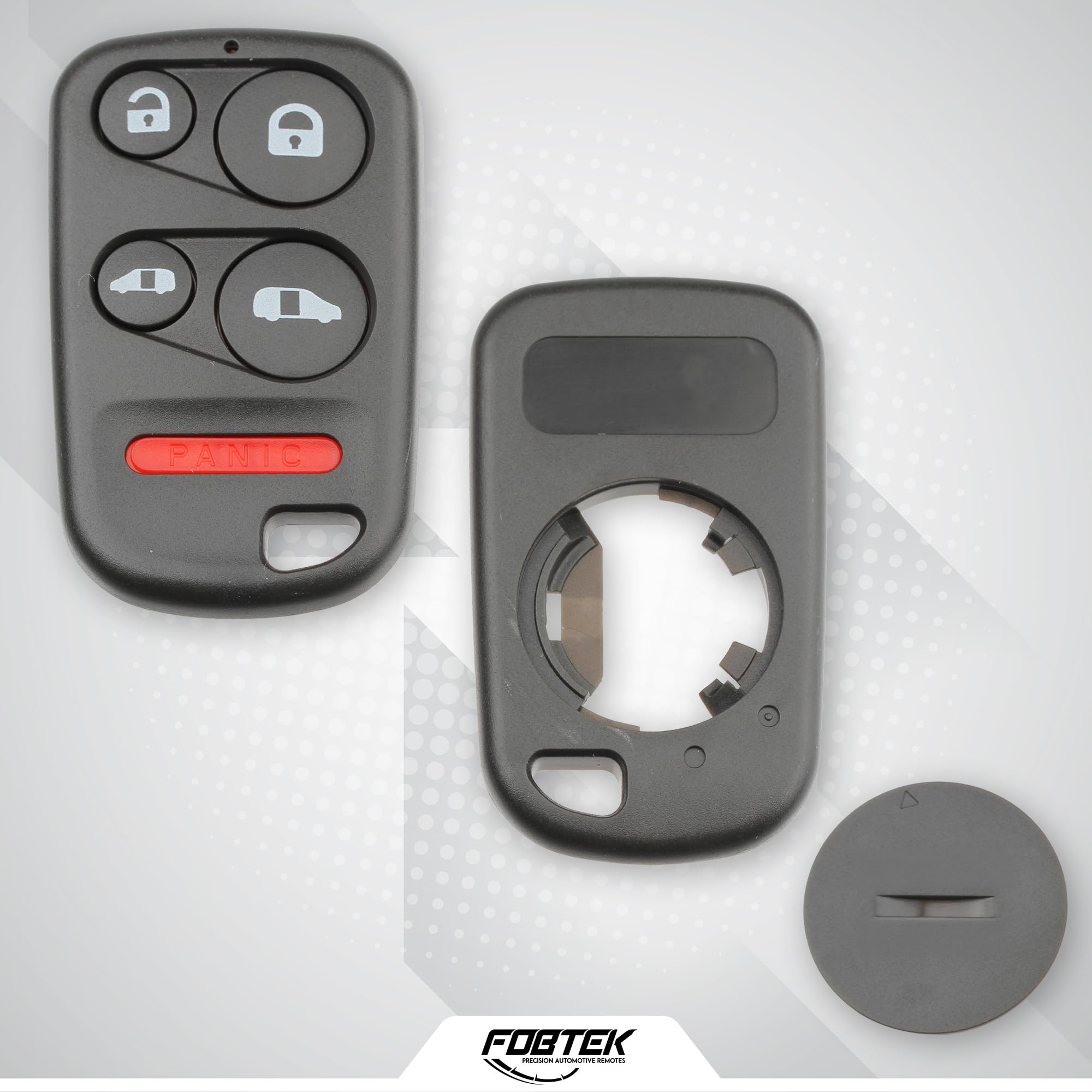 FOBTEK Key Fob Shell Case for 1999-2004 Honda Odyssey, E4EG8DN, 5-Button