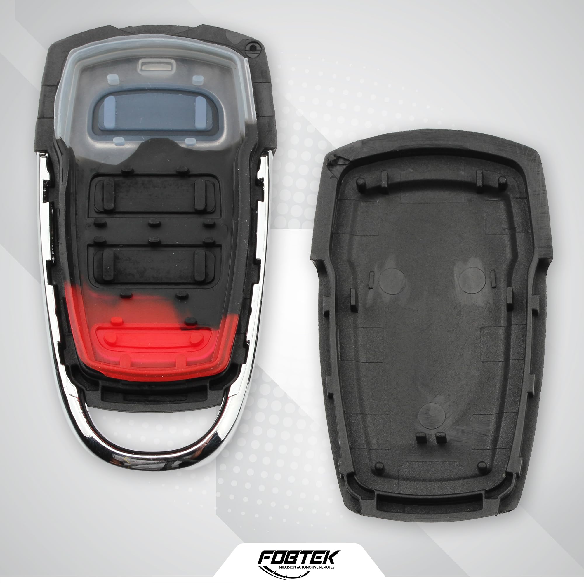 FOBTEK Key Fob Shell Case & Button Pad for Hyundai SY55WY8212, 4-Button