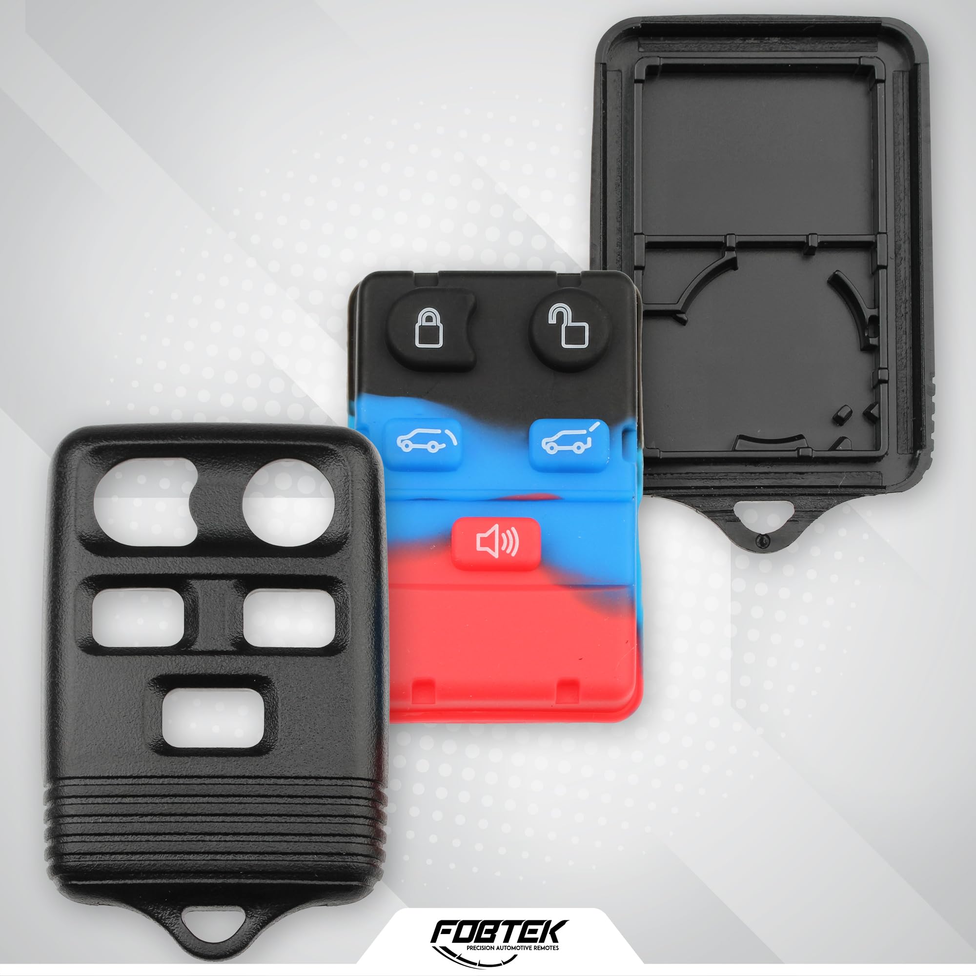 FOBTEK Key Fob Shell Case for Ford Lincoln CWTWB1U551, 5-Button