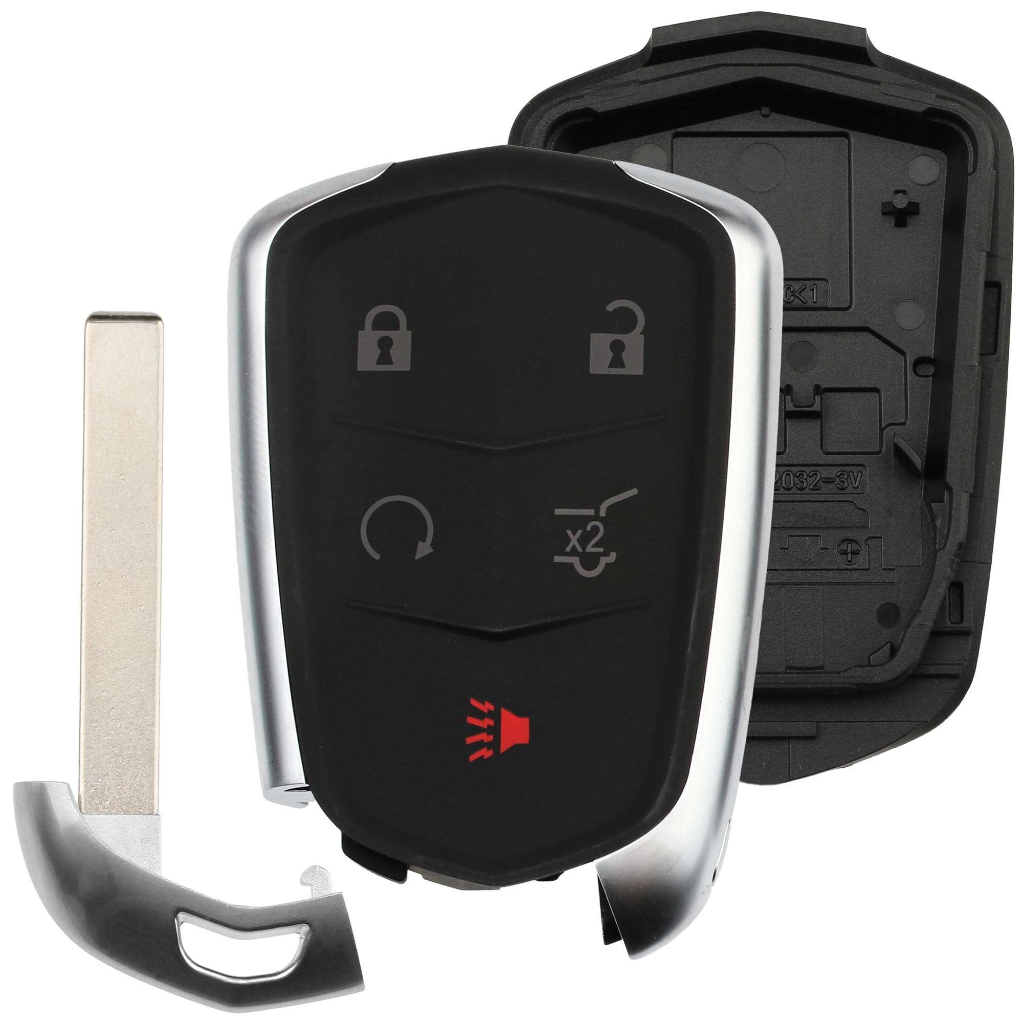 FOBTEK Smart Key Fob Shell Case for Cadillac HYQ2AB