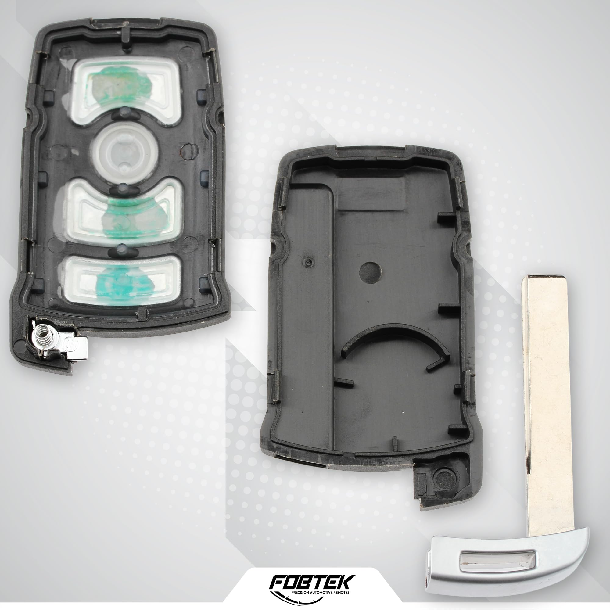 FOBTEK Smart Key Fob Shell Case for BMW LX8766S, 4-Button