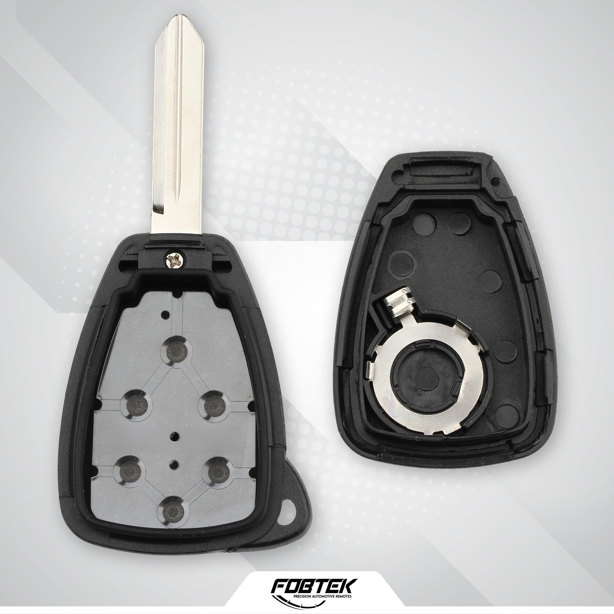 FOBTEK Key Fob Shell Case for Chrysler OHT692427AA, 6-Button