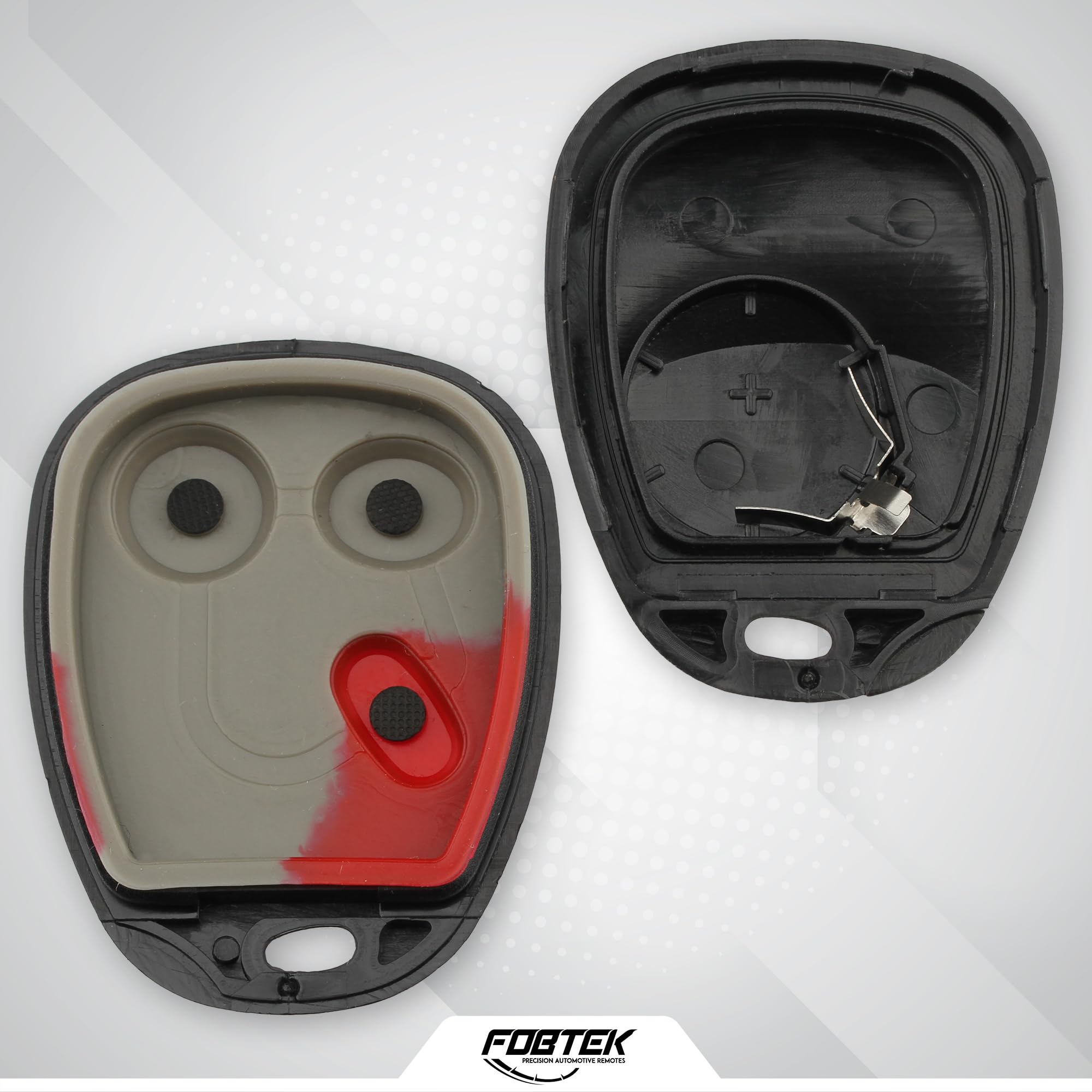 FOBTEK Key Fob Shell Case & Button Pad for Chevy GMC Oldsmobile MYT3X6898B
