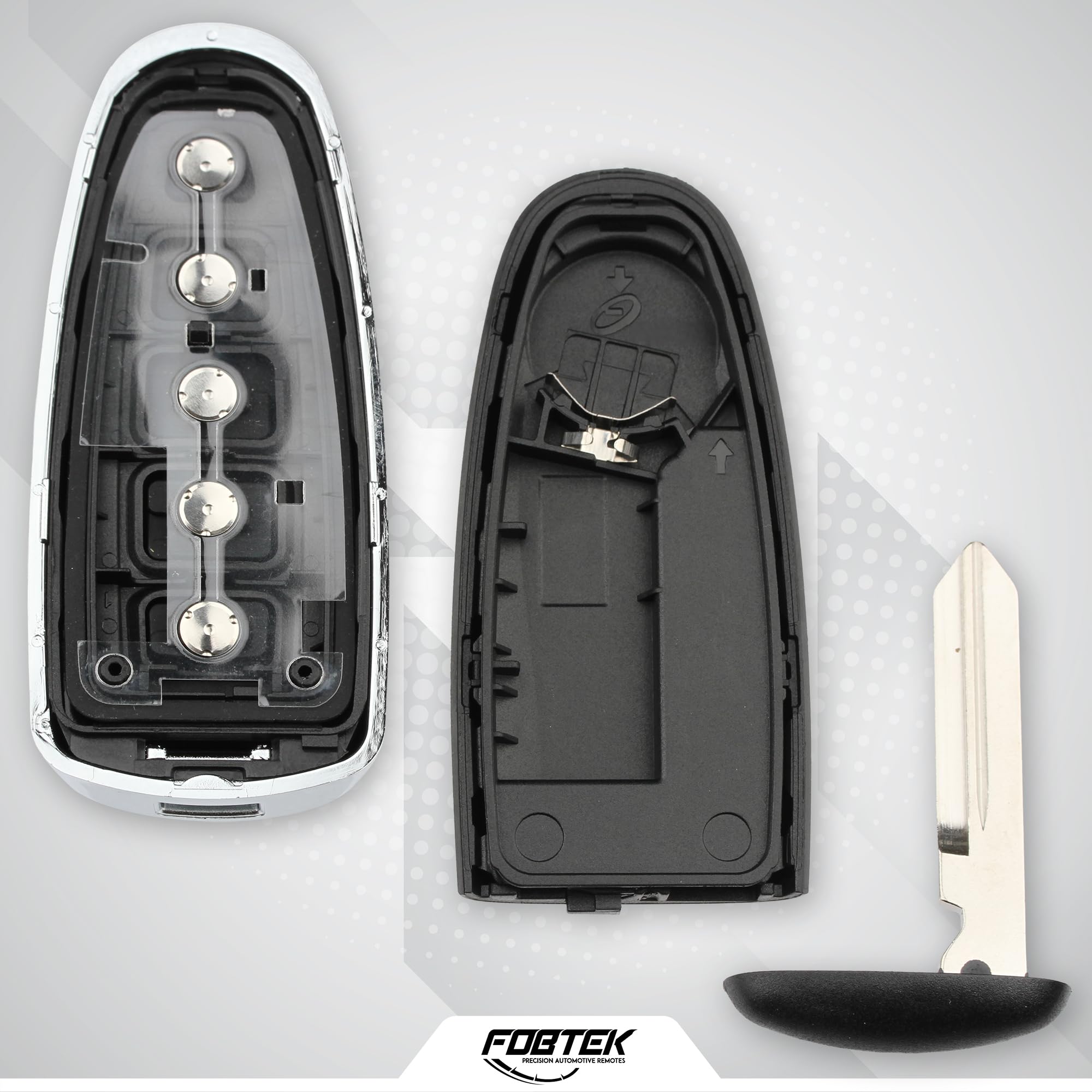 FOBTEK Smart Key Fob Shell Case for Ford M3N5WY8609, 4-Button
