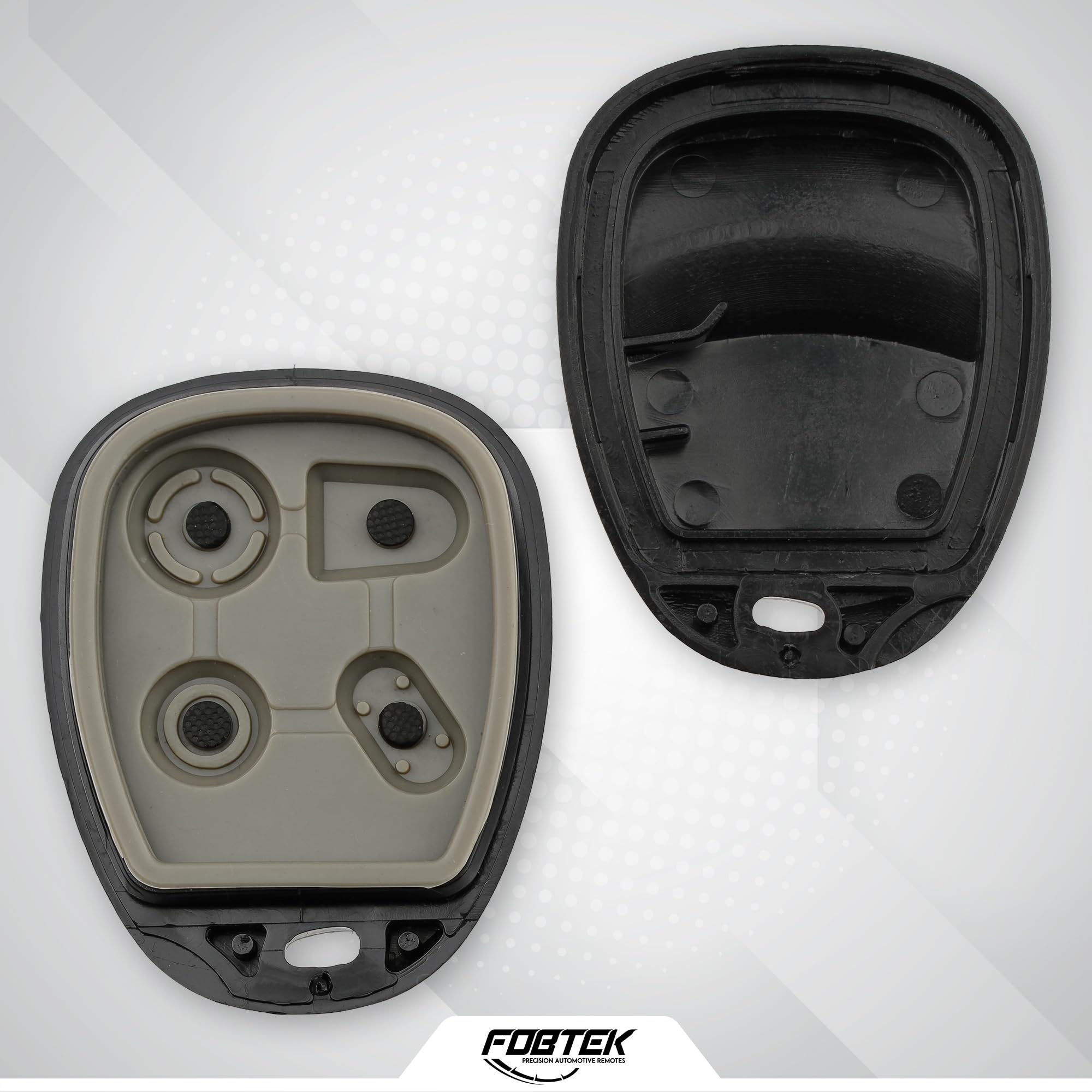 FOBTEK Key Fob Shell Case for Cadillac KOBLEAR1XT, 4-Button