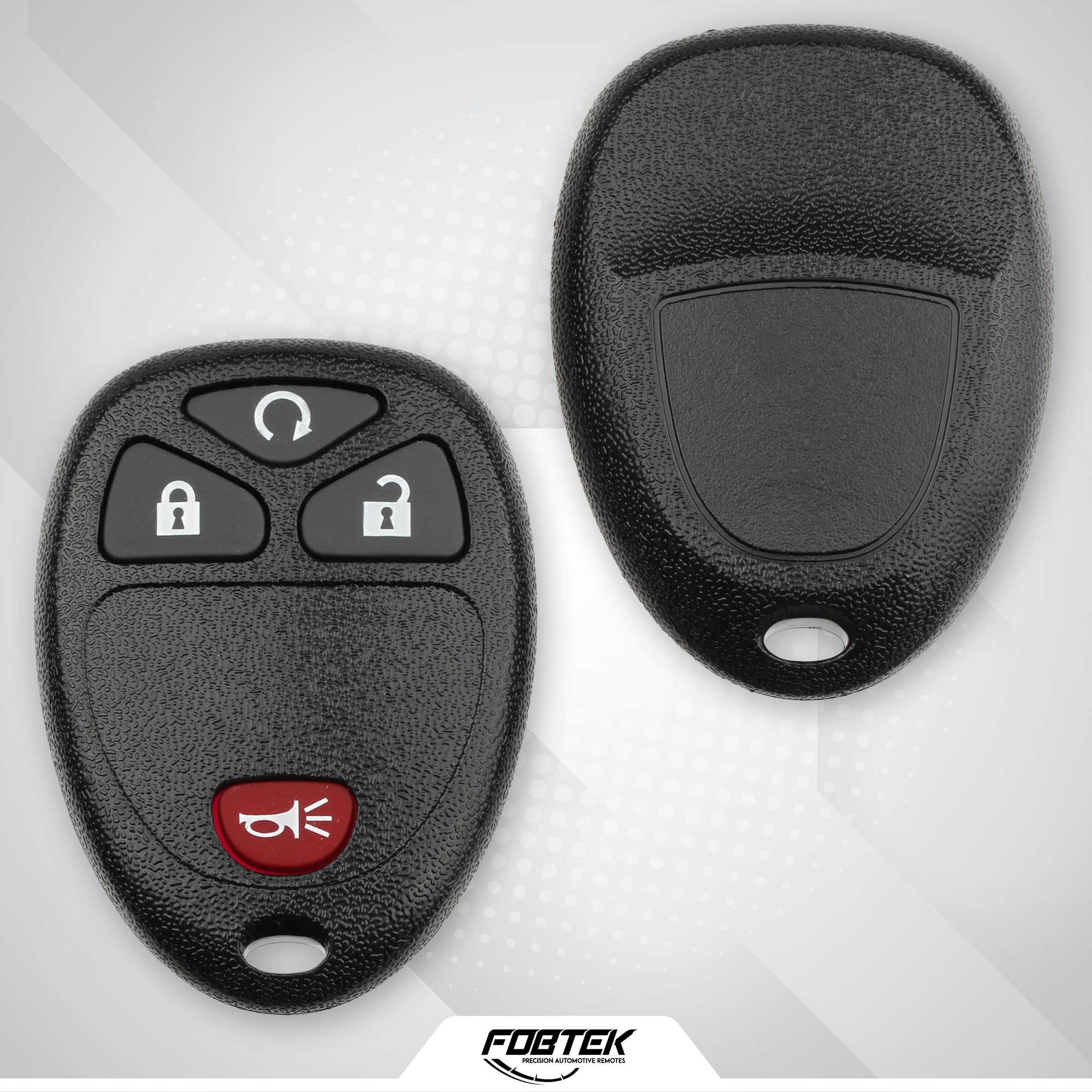 FOBTEK Key Fob Shell Case & Button Pad for Chevy GMC OUC60270