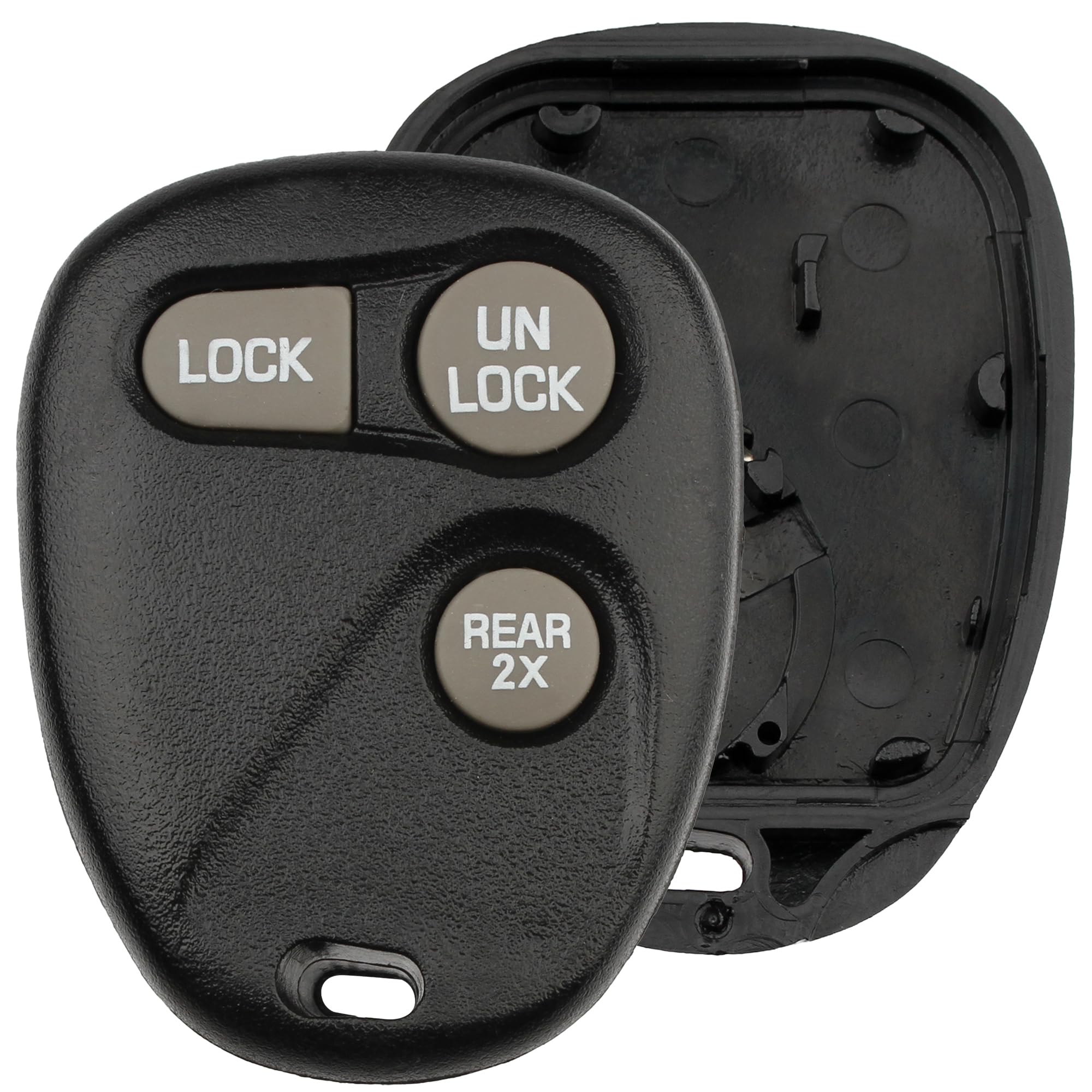 FOBTEK Key Fob Shell Case for Chevy GMC Cadillac ABO1502T, 3-Button