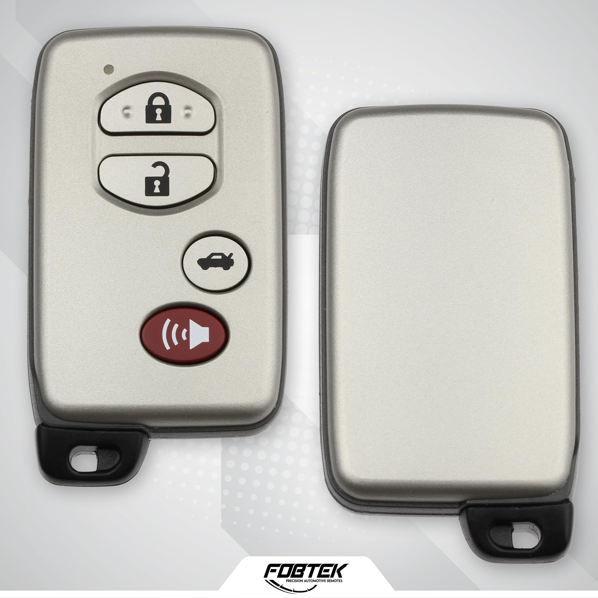 FOBTEK Smart Key Fob Shell Case for Toyota HYQ14AAB, 4-Button Gold