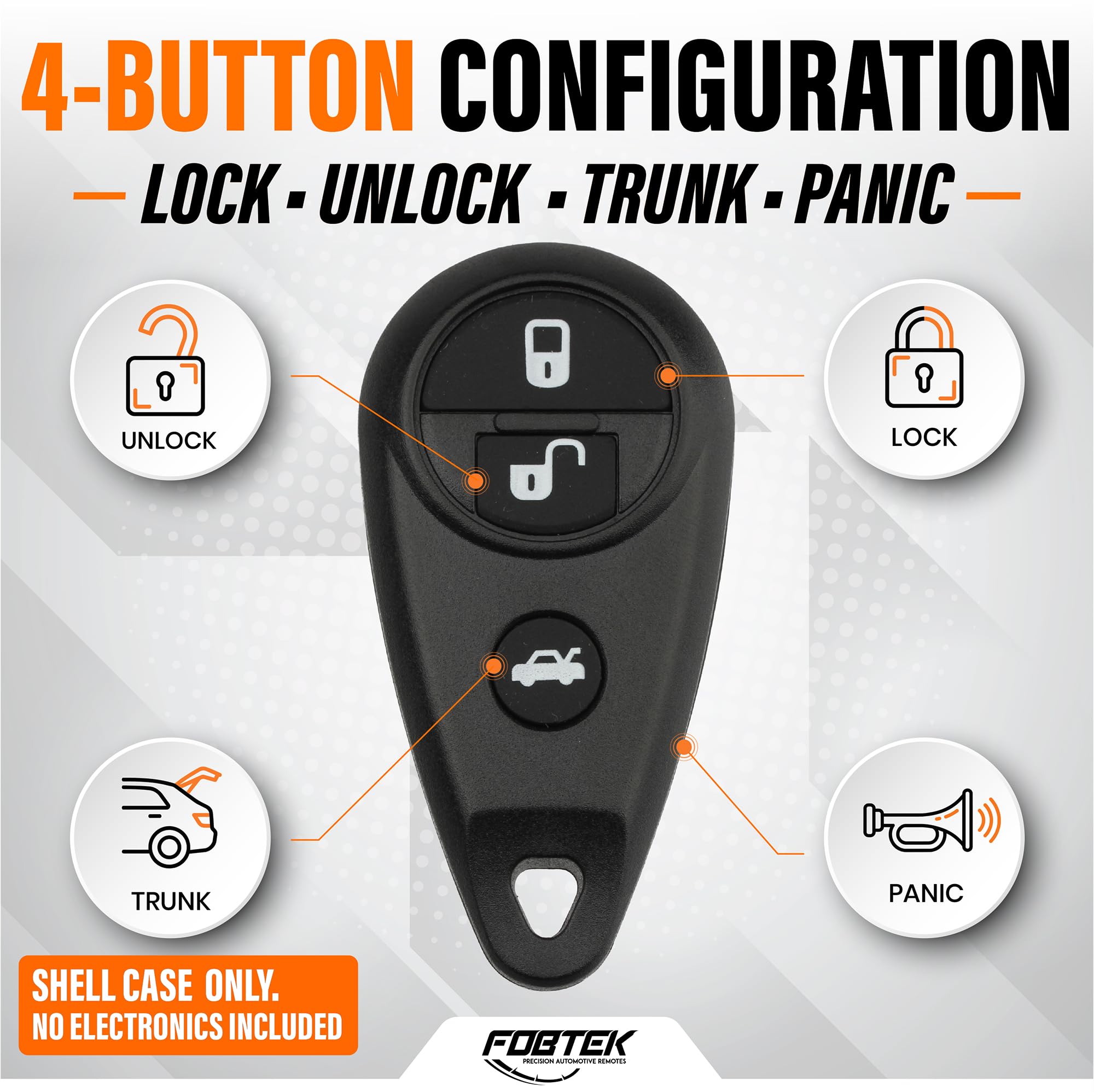 FOBTEK Key Fob Shell Case for Subaru NHVWB1U711, 3-Button