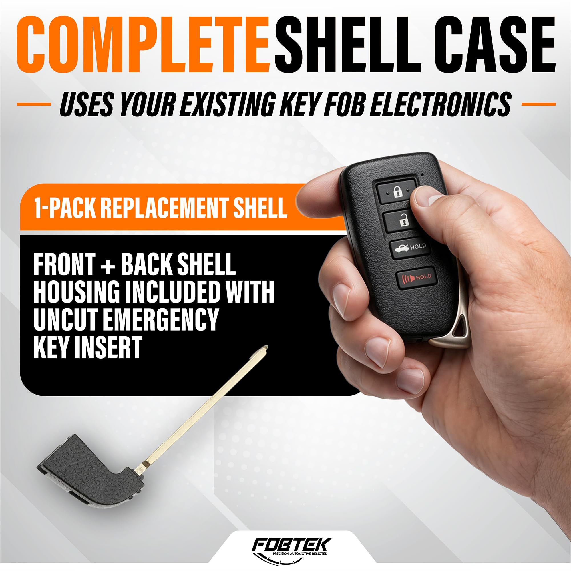 FOBTEK Smart Key Fob Shell Case for Lexus HYQ14FBA, 4-Button