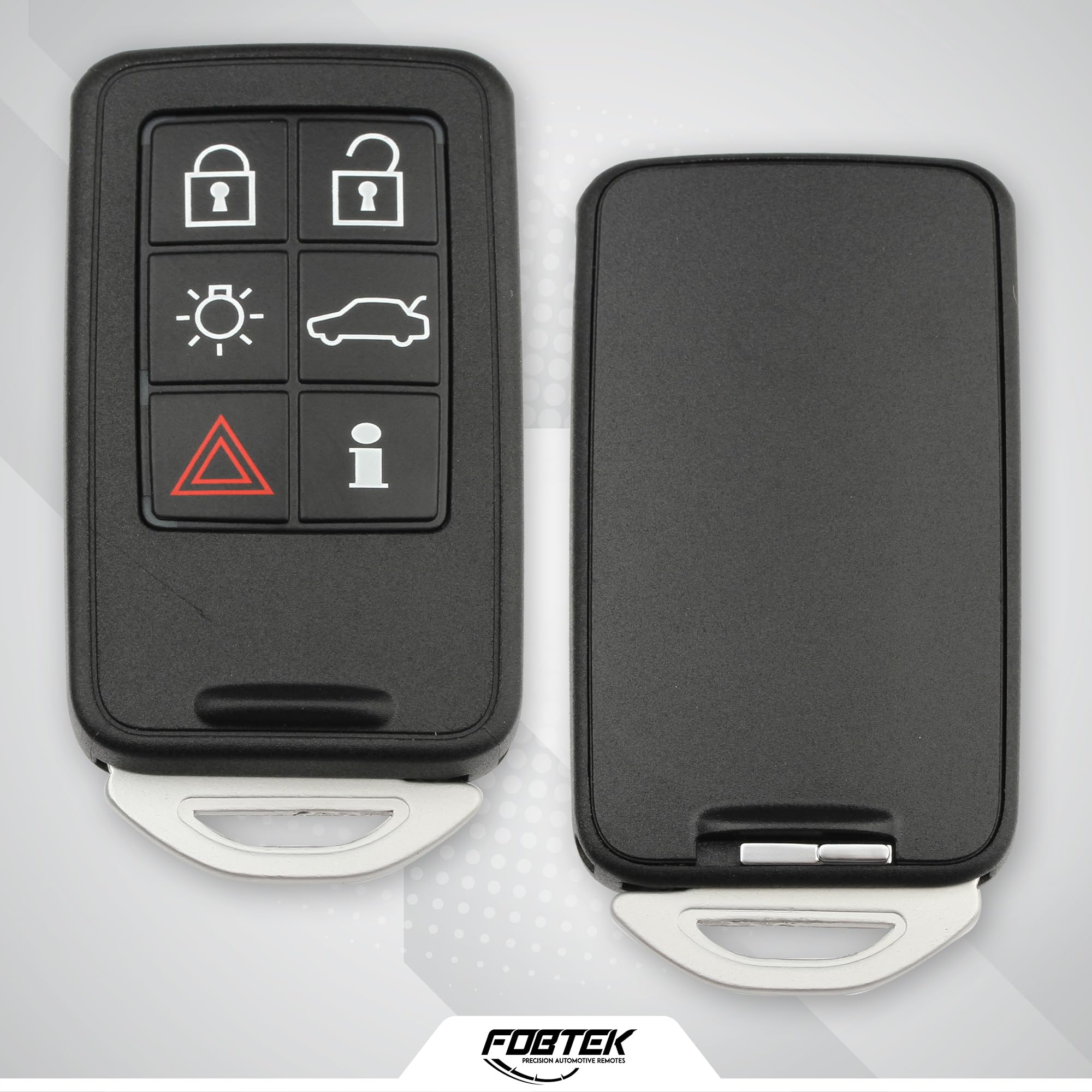 FOBTEK Smart Key Fob Shell Case for Volvo KR55WK49266, 6-Button