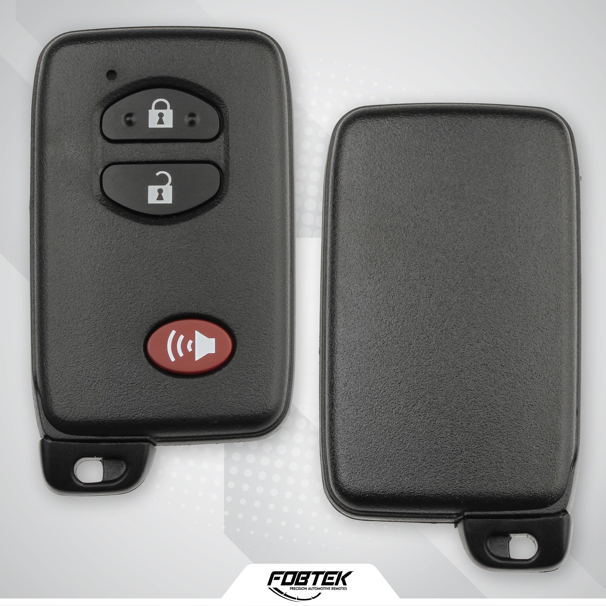 FOBTEK Smart Key Fob Shell Case for Toyota HYQ14AAB, 3-Button Black