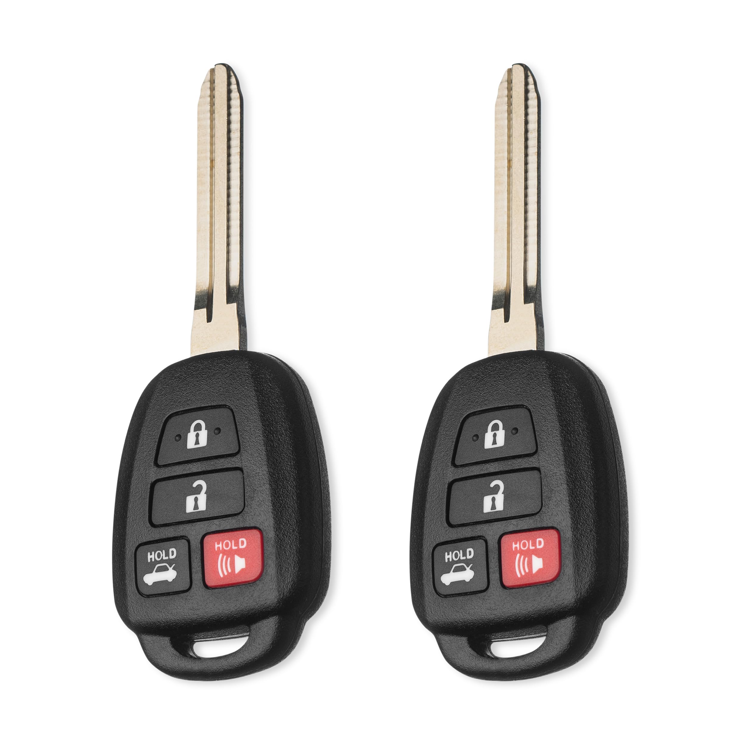 FOBTEK Keyless Entry Remote Head Key Fob for Toyota Camry Corolla Tacoma Replacement for HYQ12BDM, 89070-06421 (for 4D-H, 4-Button)