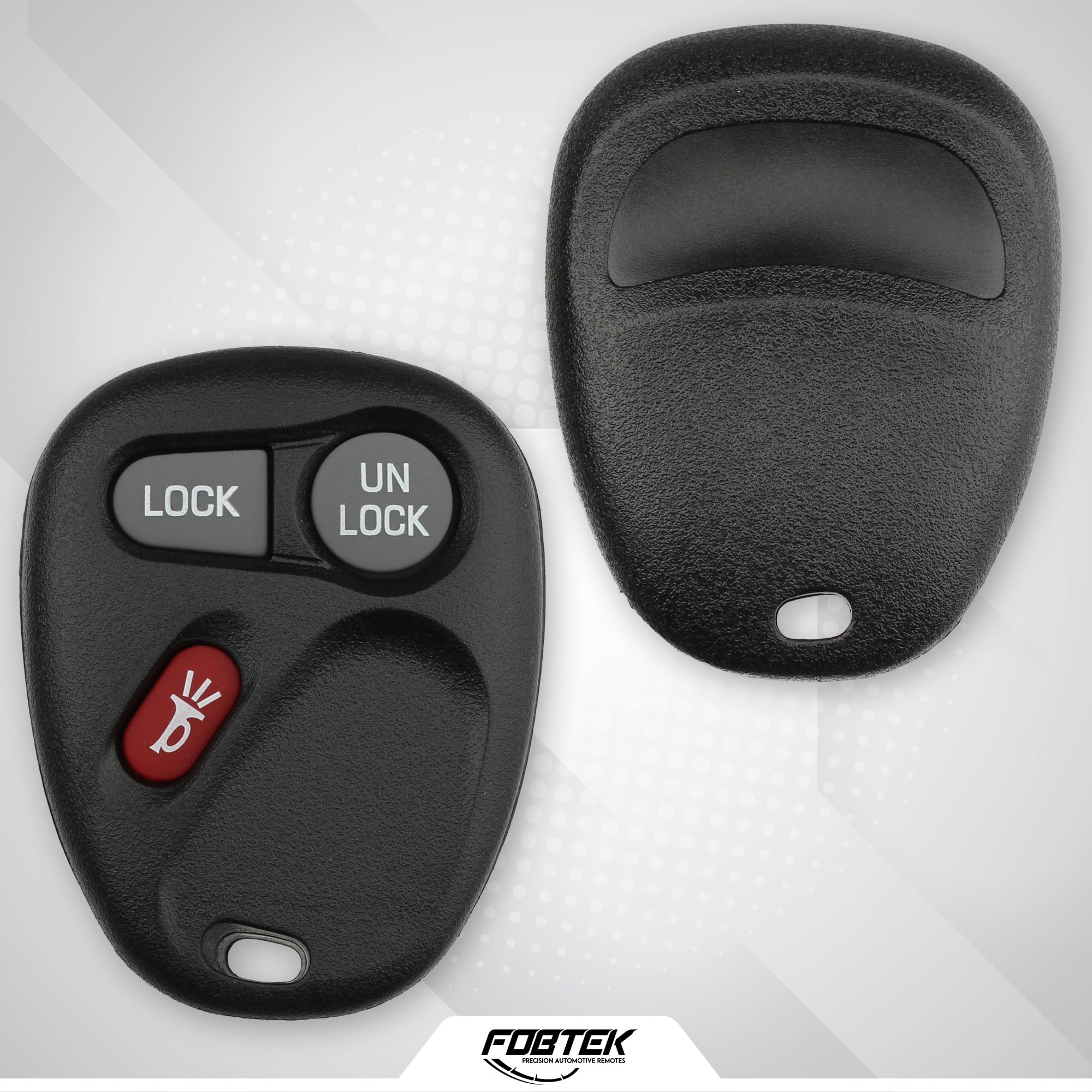 FOBTEK Key Fob Shell Case for Chevy GMC Cadillac KOBLEAR1XT, 3-Button
