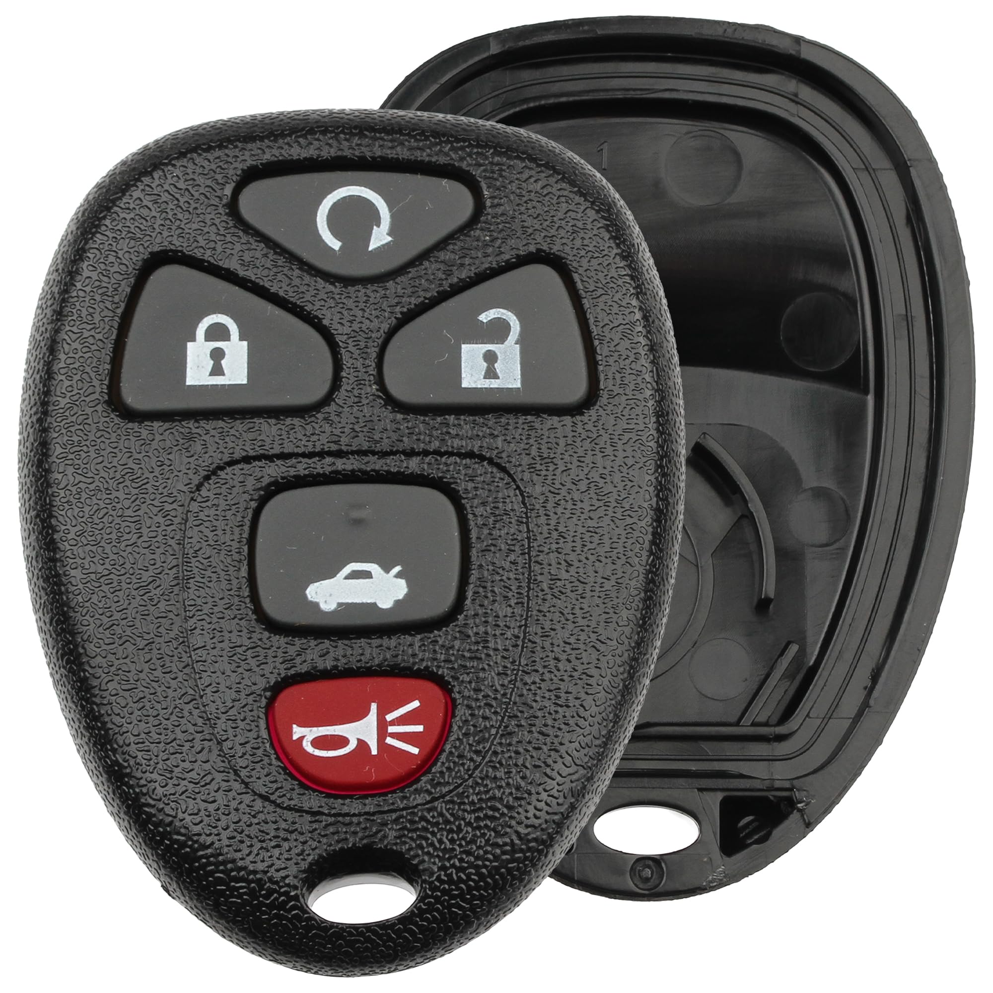 FOBTEK Key Fob Shell Case & Button Pad for Chevy Buick OUC60270, 5-Button
