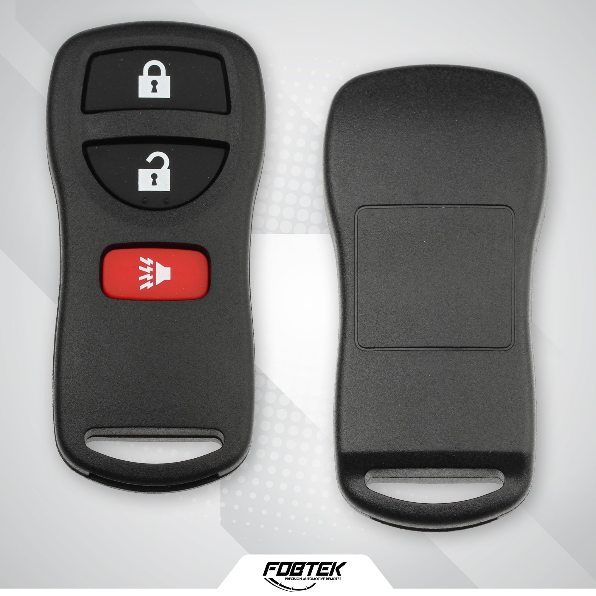 FOBTEK Key Fob Shell Case & Button Pad for Nissan Infiniti KBRASTU15