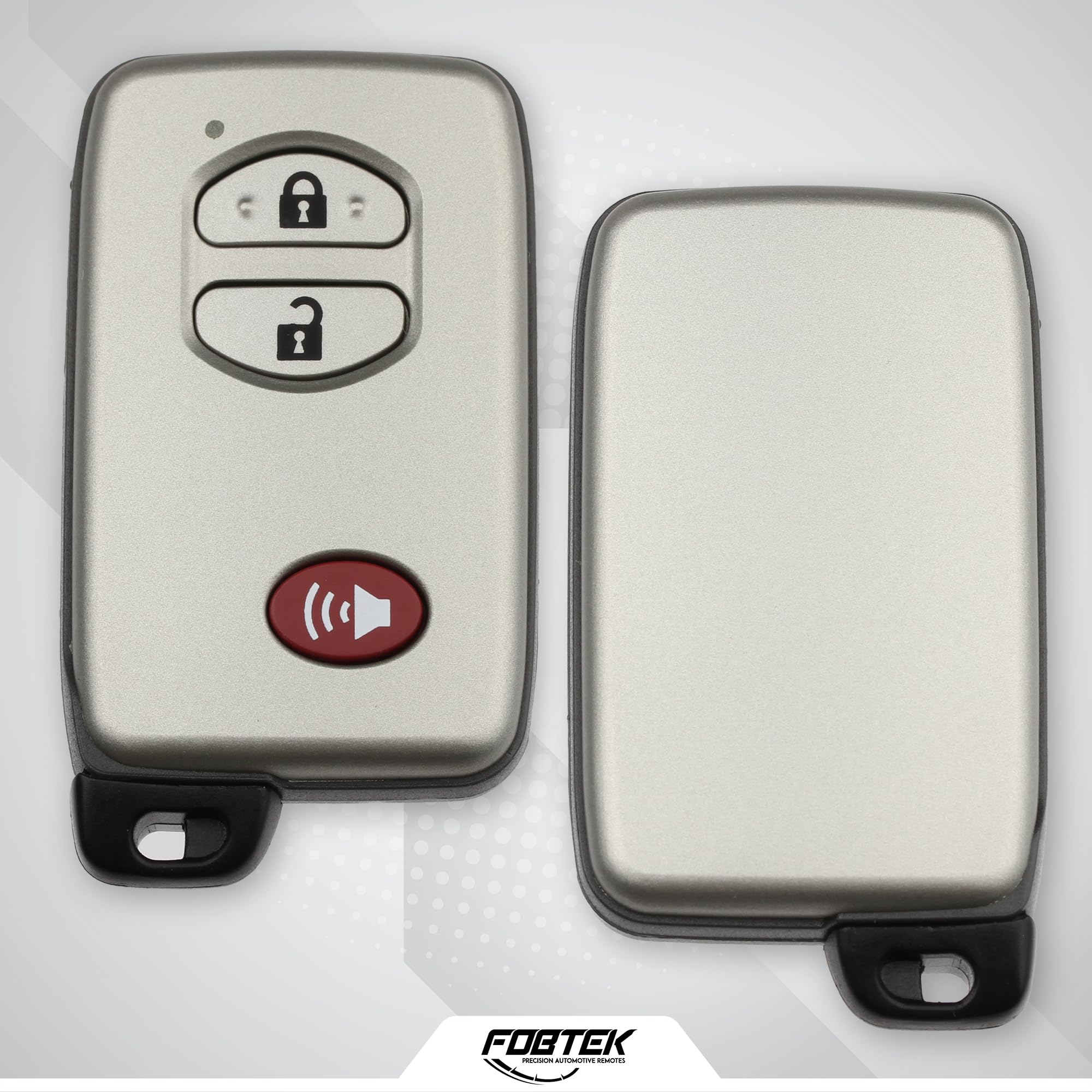 FOBTEK Smart Key Fob Shell Case for Toyota HYQ14AAB, 3-Button Gold