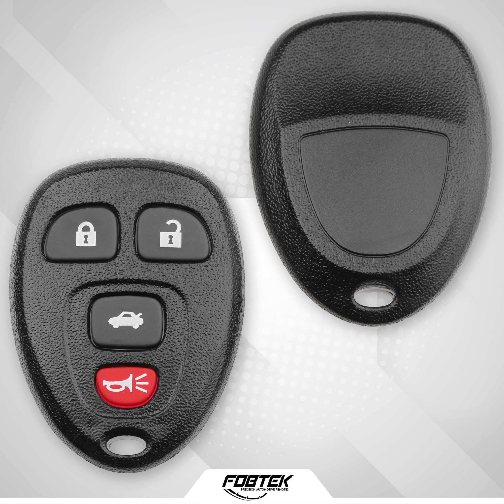 FOBTEK Key Fob Shell Case & Button Pad for Chevy Buick Cadillac OUC60270