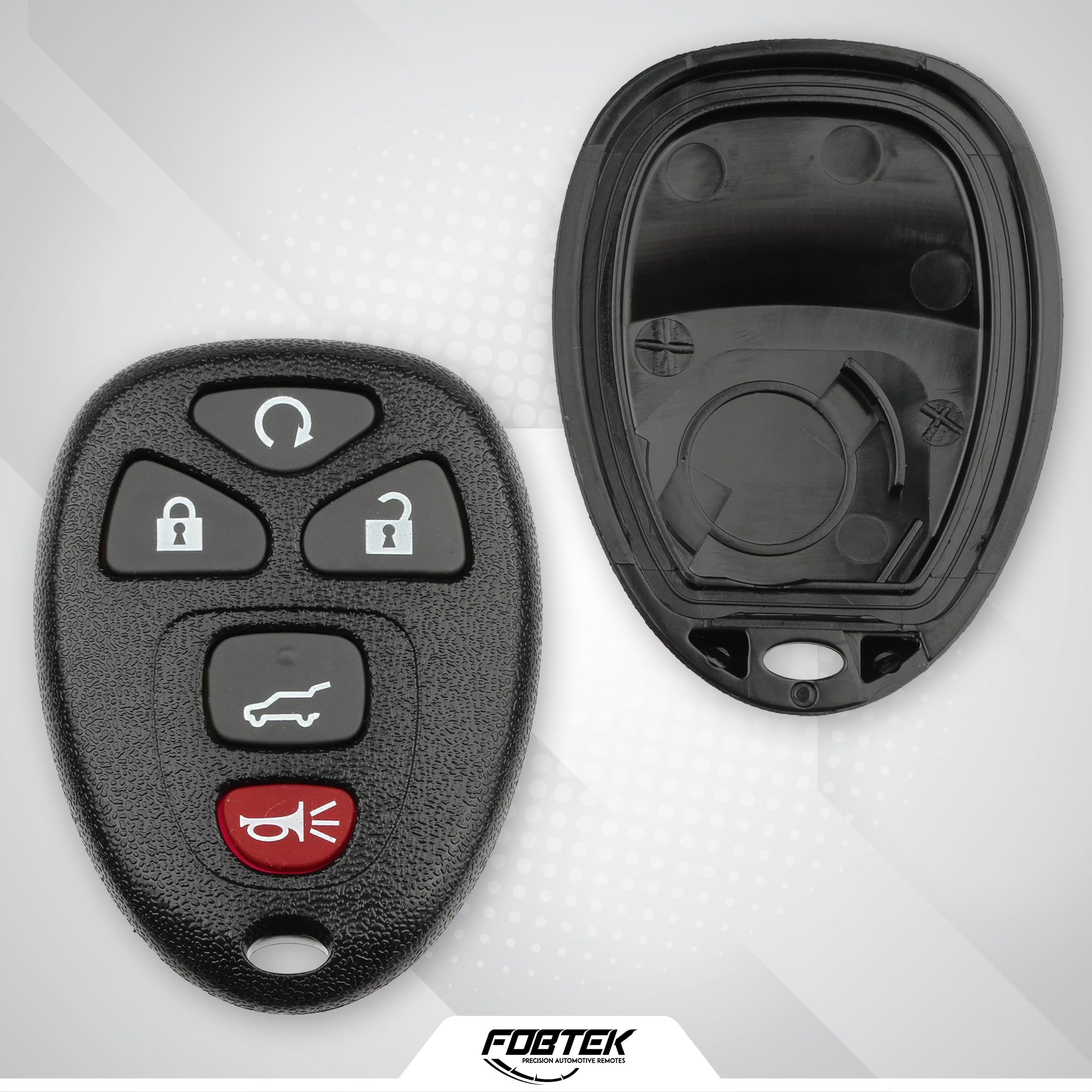 FOBTEK Key Fob Shell Case for Chevy Cadillac GMC OUC60270, 5-Button
