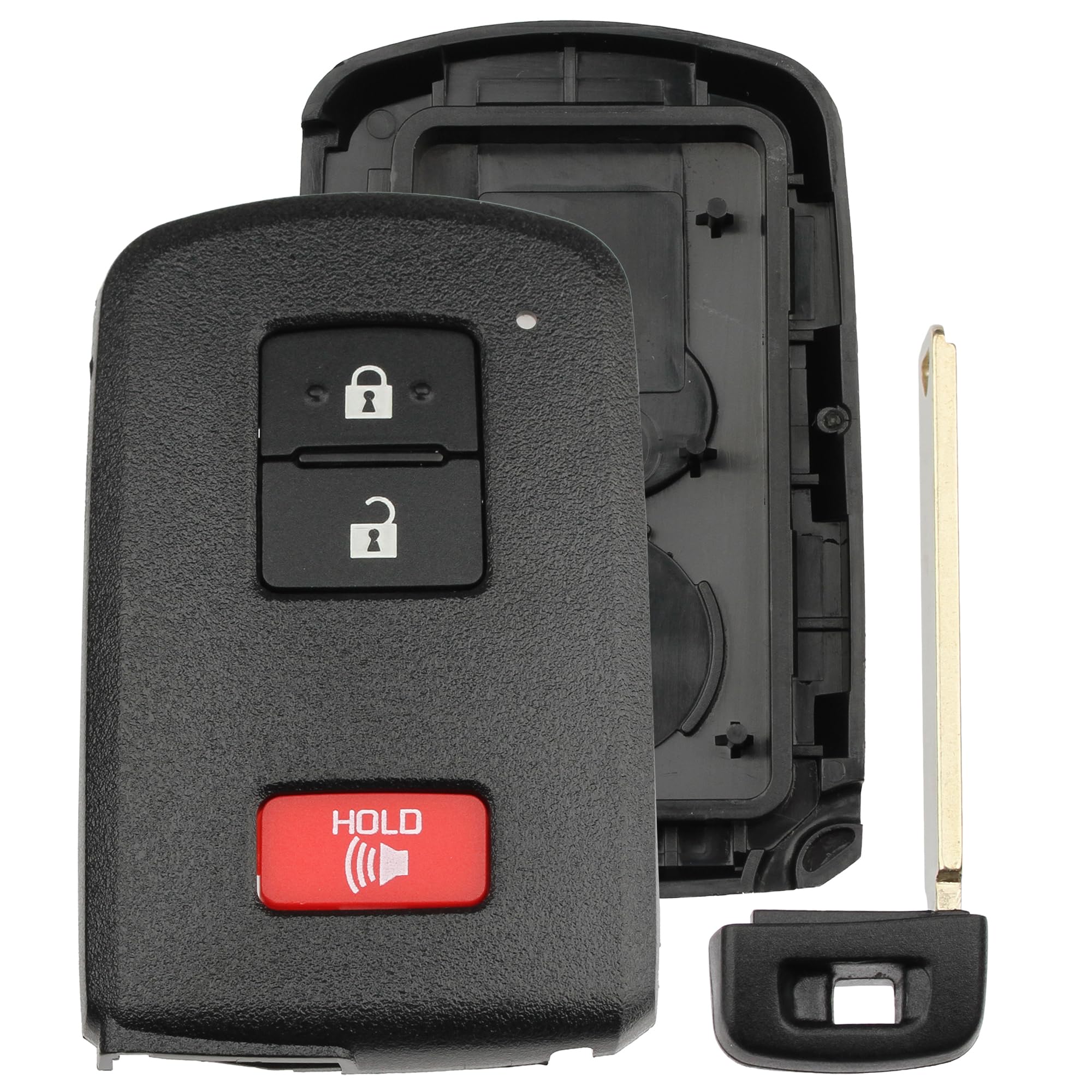 FOBTEK Smart Key Fob Shell Case for Toyota HYQ14FBA, 3-Button
