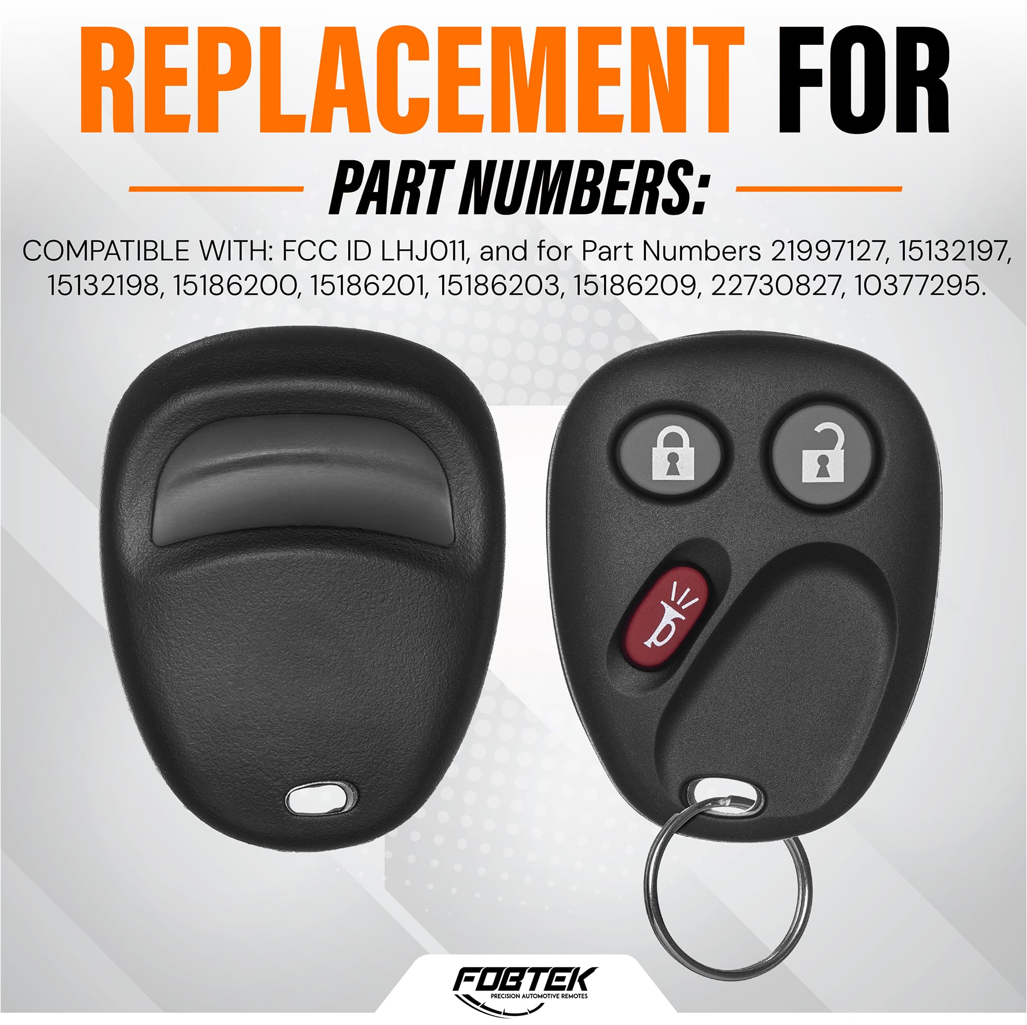 FOBTEK Key Fob Keyless Entry Remote for Chevy GMC Cadillac LHJ011, 3-Button