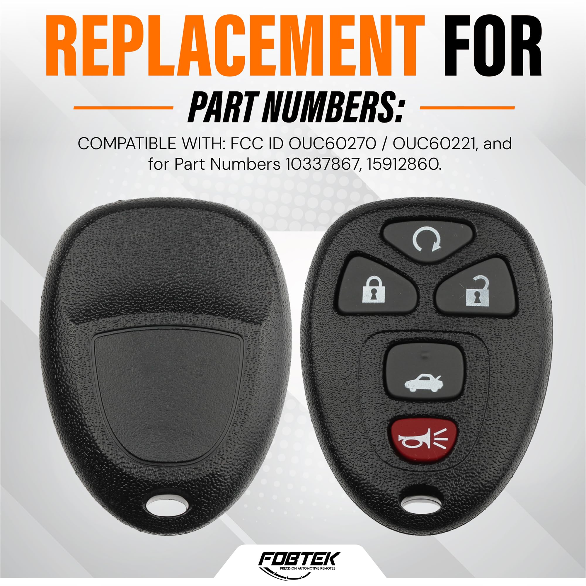 FOBTEK Key Fob Keyless Remote for Chevy Buick Cadillac OUC60270