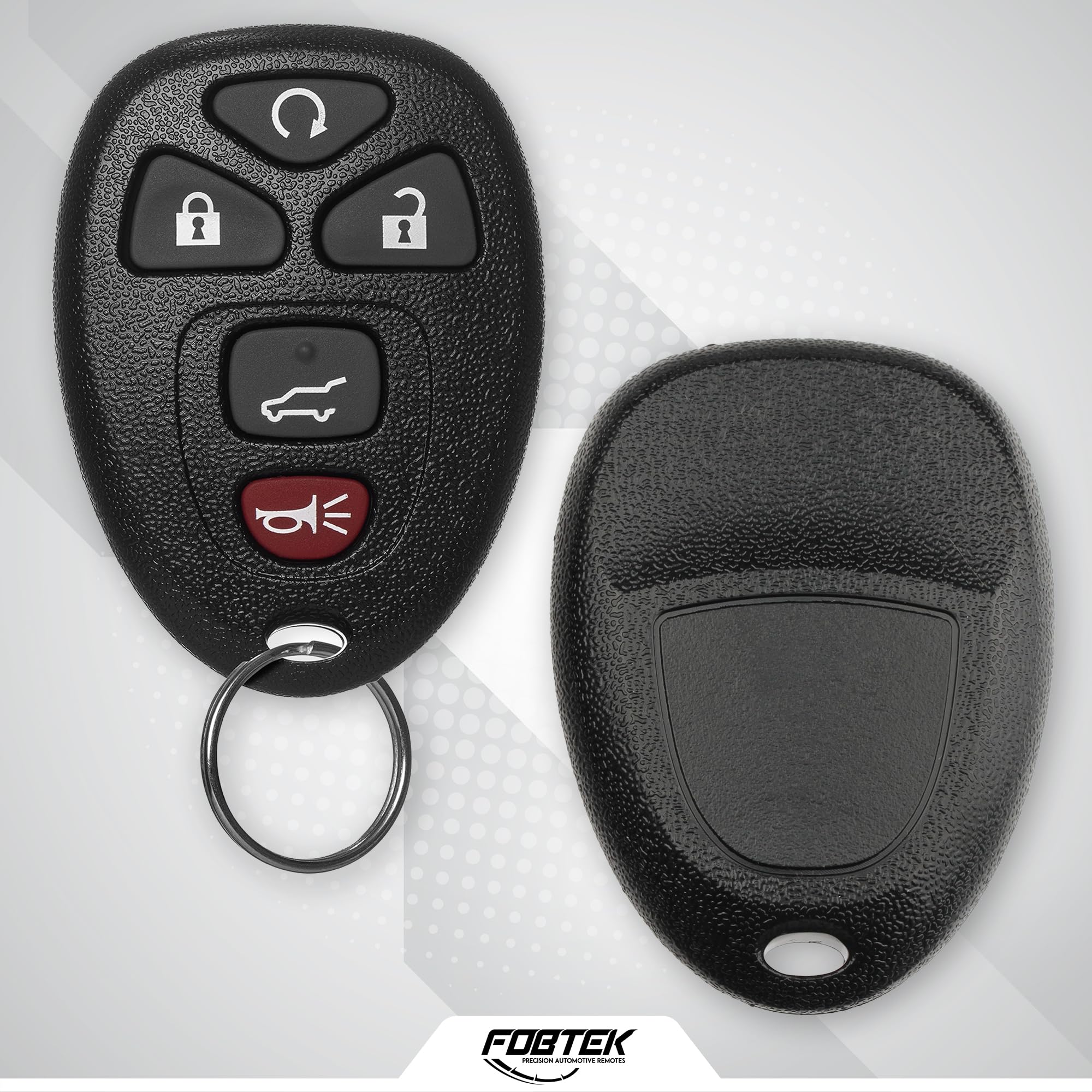 FOBTEK Key Fob Keyless Entry Remote and Key for GMC Cadillac Chevy OUC60221