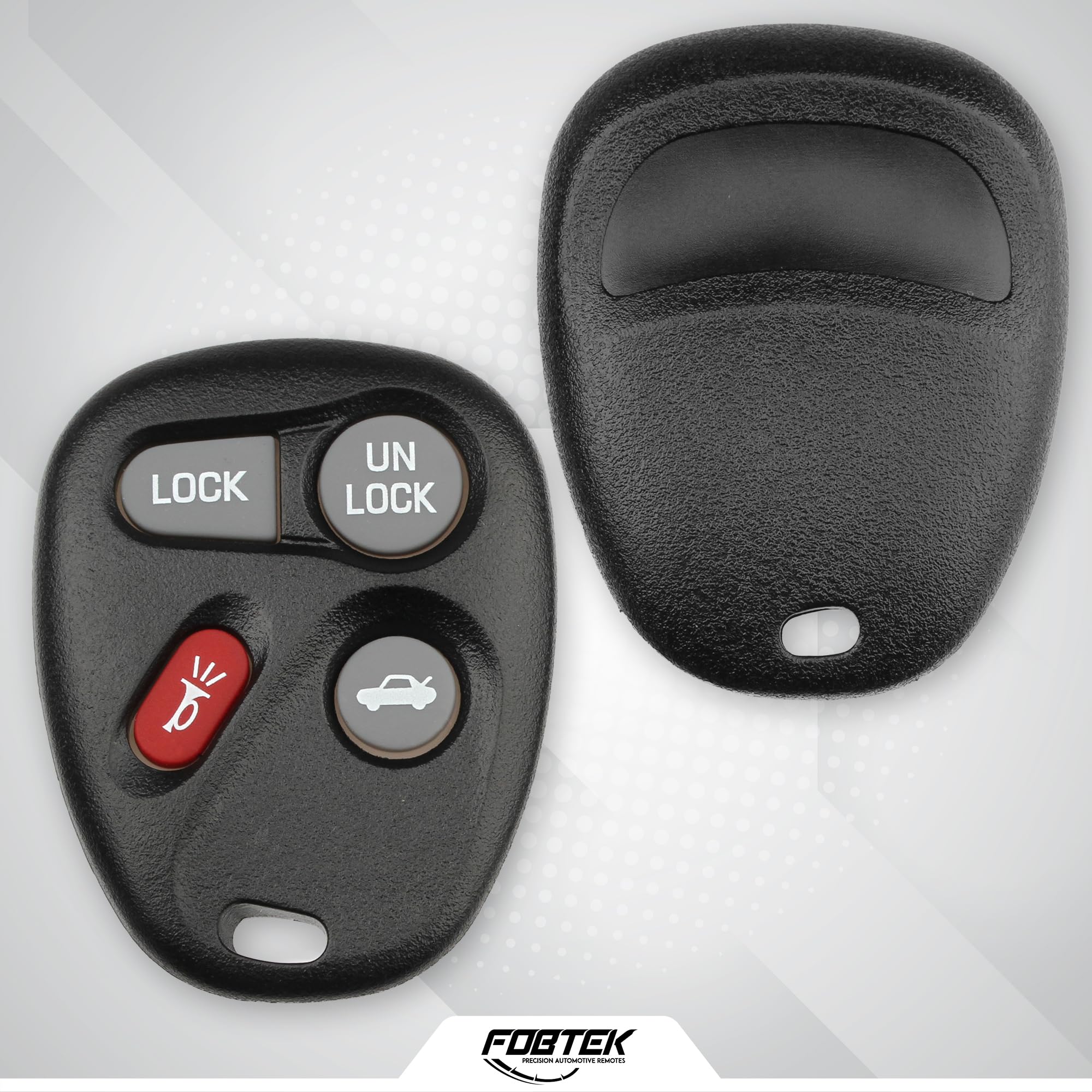 FOBTEK Key Fob Shell Case for Chevy Pontiac Buick KOBLEAR1XT, 4-Button