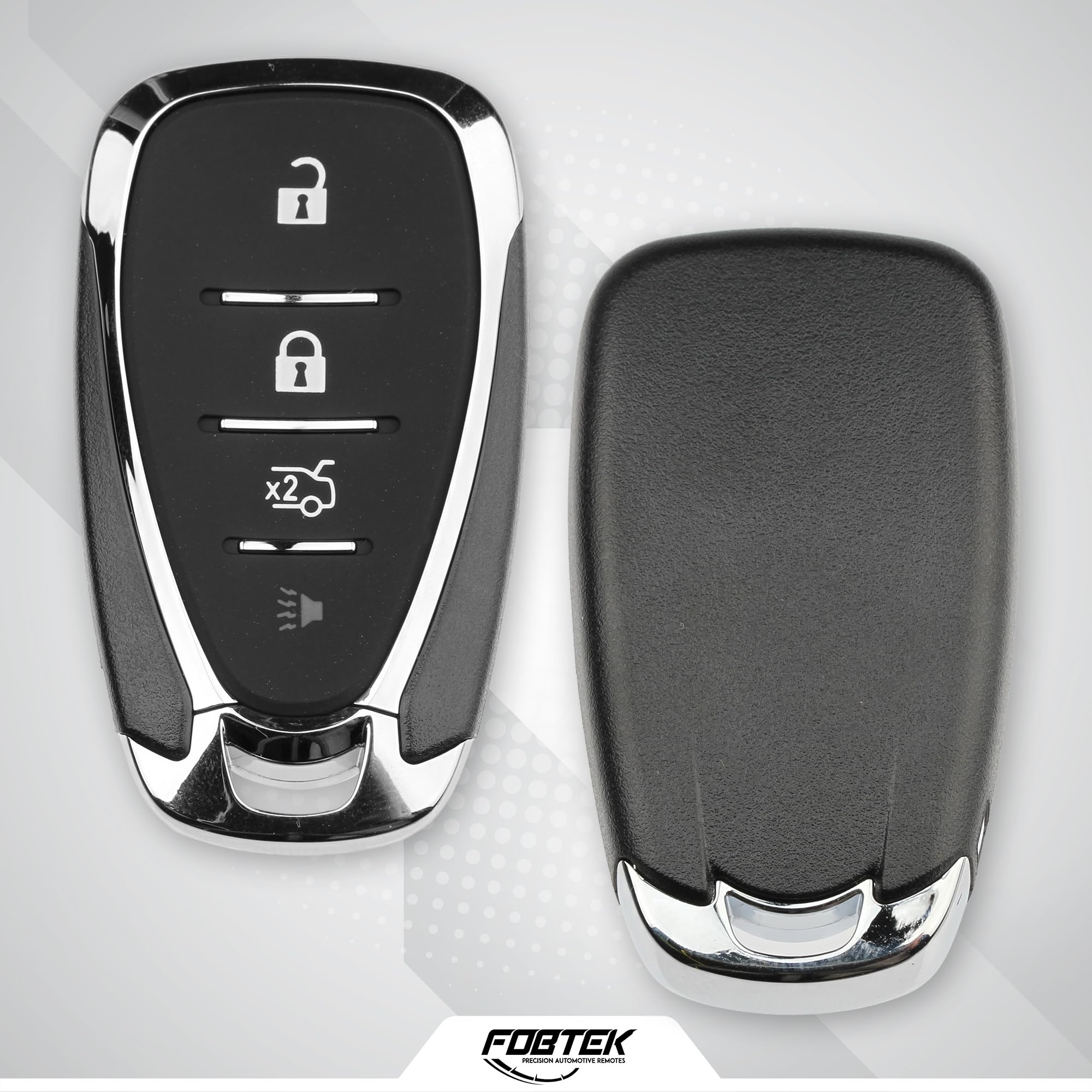 FOBTEK Smart Key Fob Shell Case for Chevy HYQ4EA, 4-Button