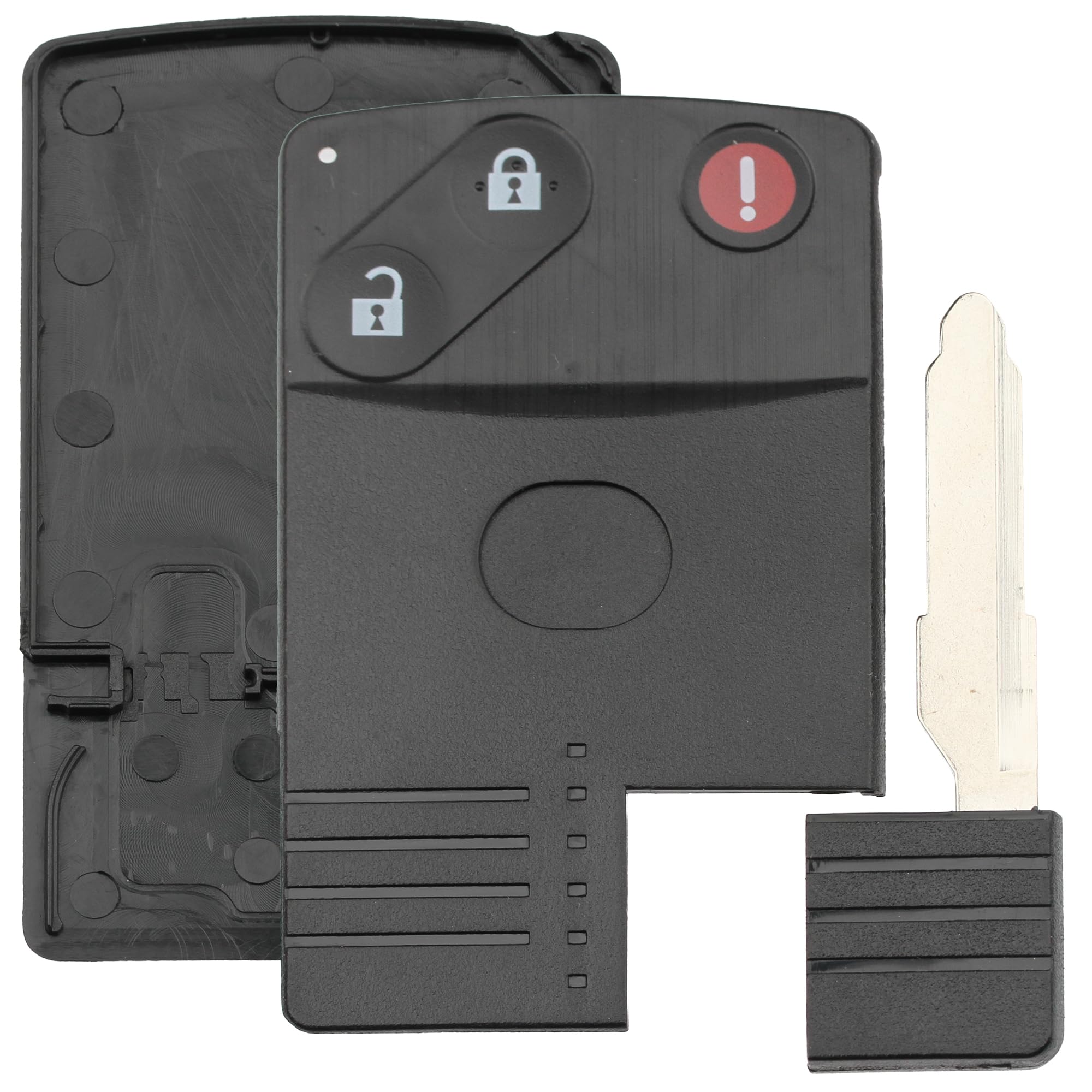 FOBTEK Key Fob Shell Case & Button Pad for Mazda BGBX1T458SKE11A01
