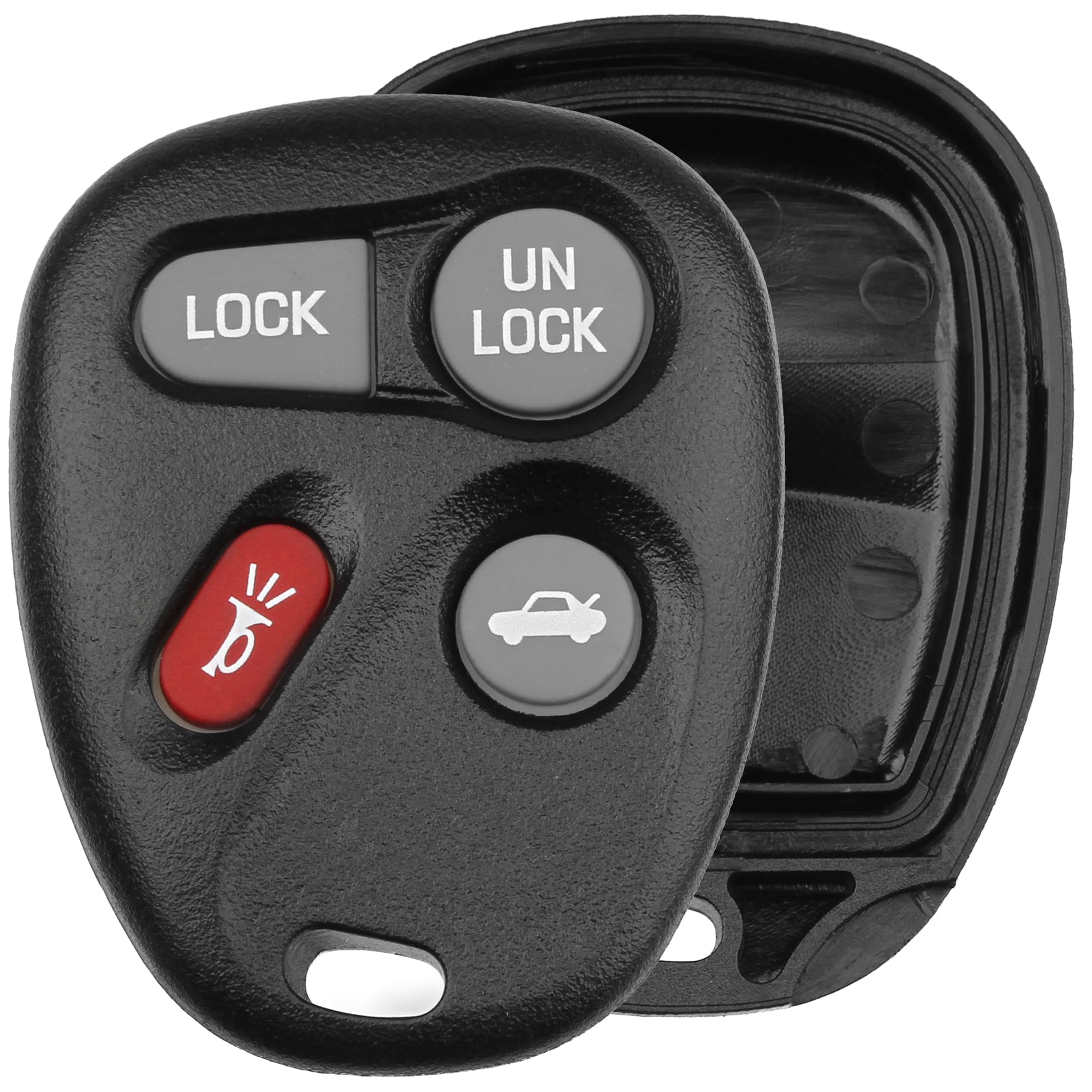 FOBTEK Key Fob Shell Case for Chevy Pontiac Buick KOBLEAR1XT, 4-Button