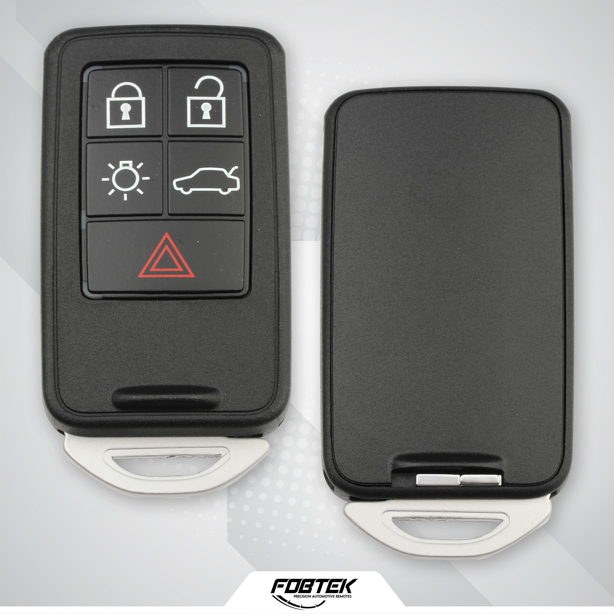 FOBTEK Smart Key Fob Shell Case for Volvo KR55WK49264, 5-Button
