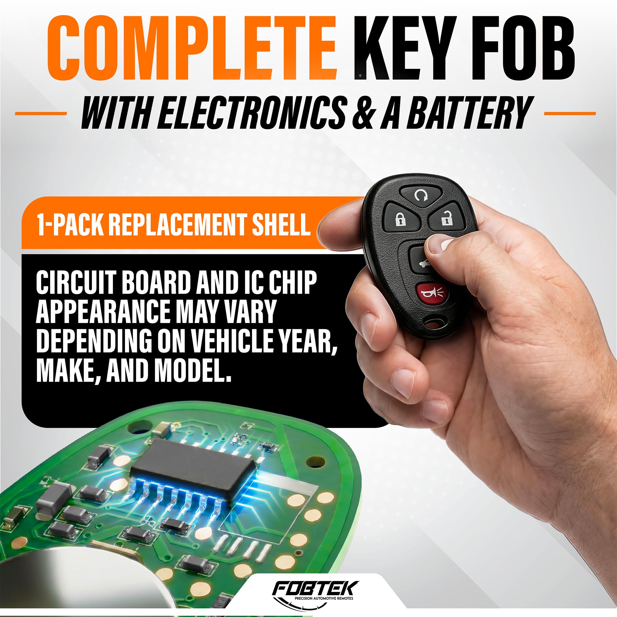 FOBTEK Key Fob Keyless Remote for Chevy Buick Cadillac OUC60270